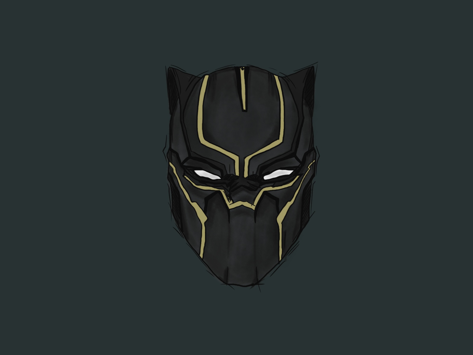 Black Panther Flat Digital Art Wallpapers