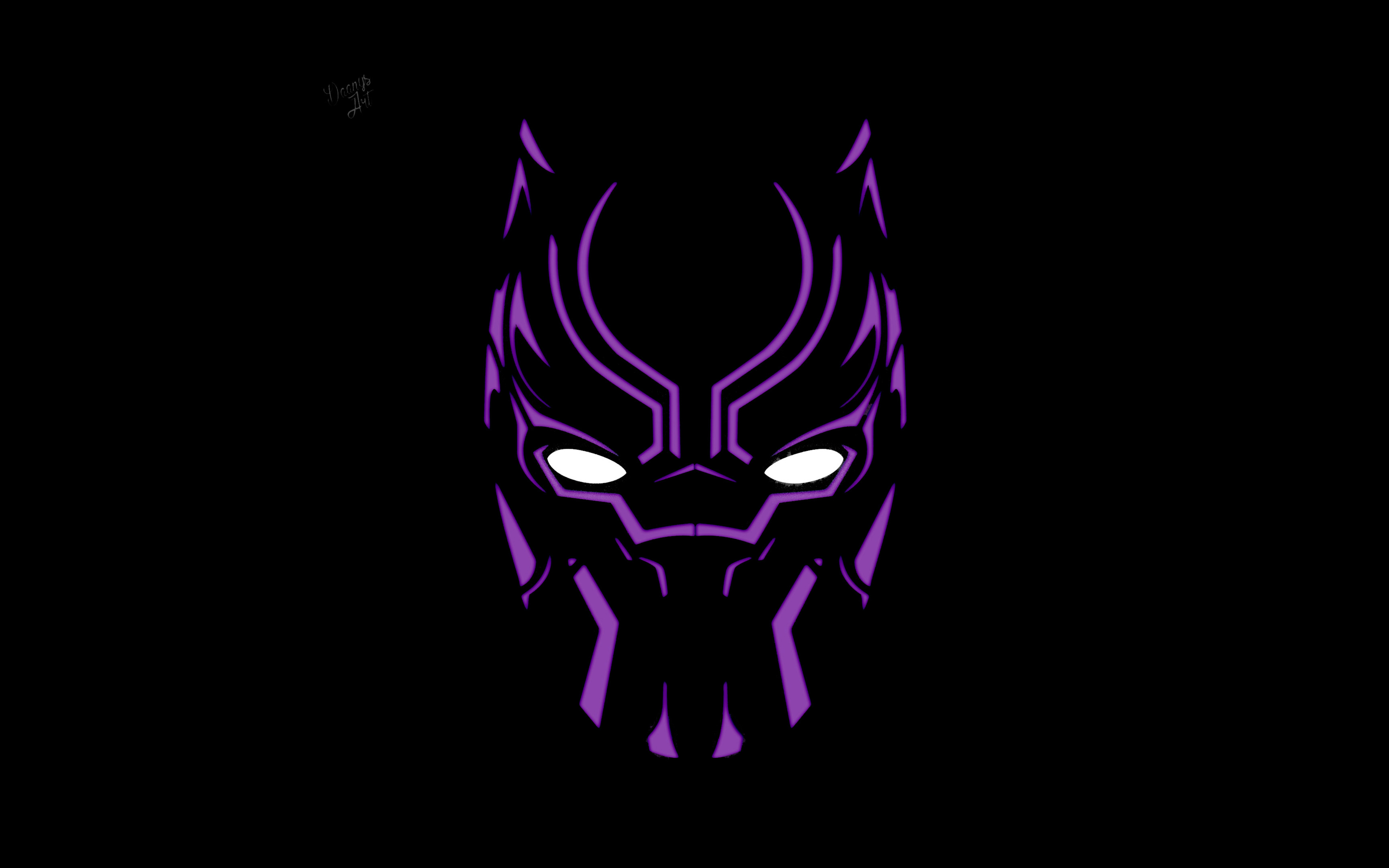 Black Panther Flat Digital Art Wallpapers