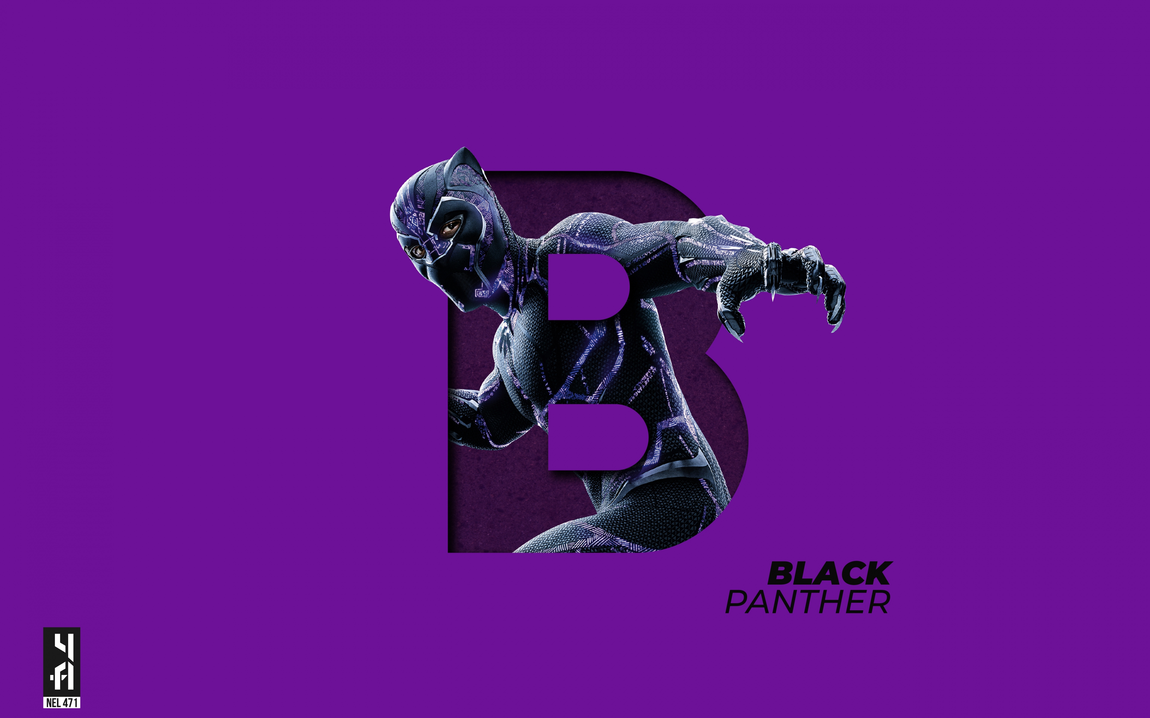 Black Panther Minimalism Wallpapers