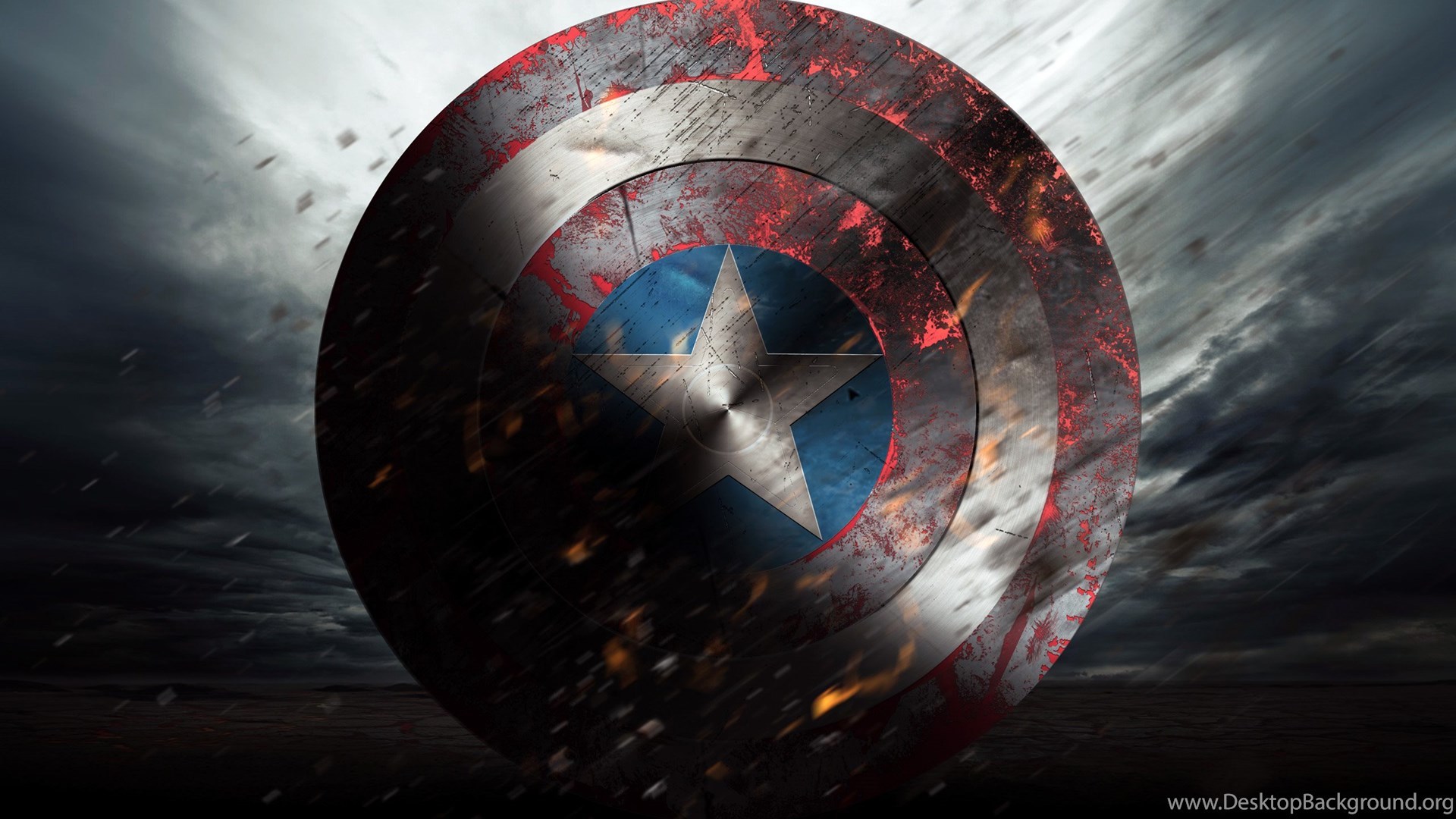 Black Panther Scratches Captain Americas Shield Wallpapers