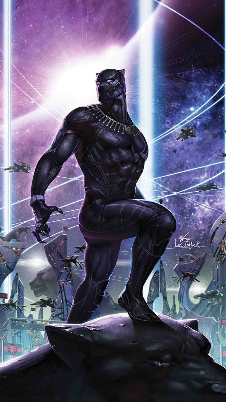 Black Panther Wakanda Forever Pose Wallpapers