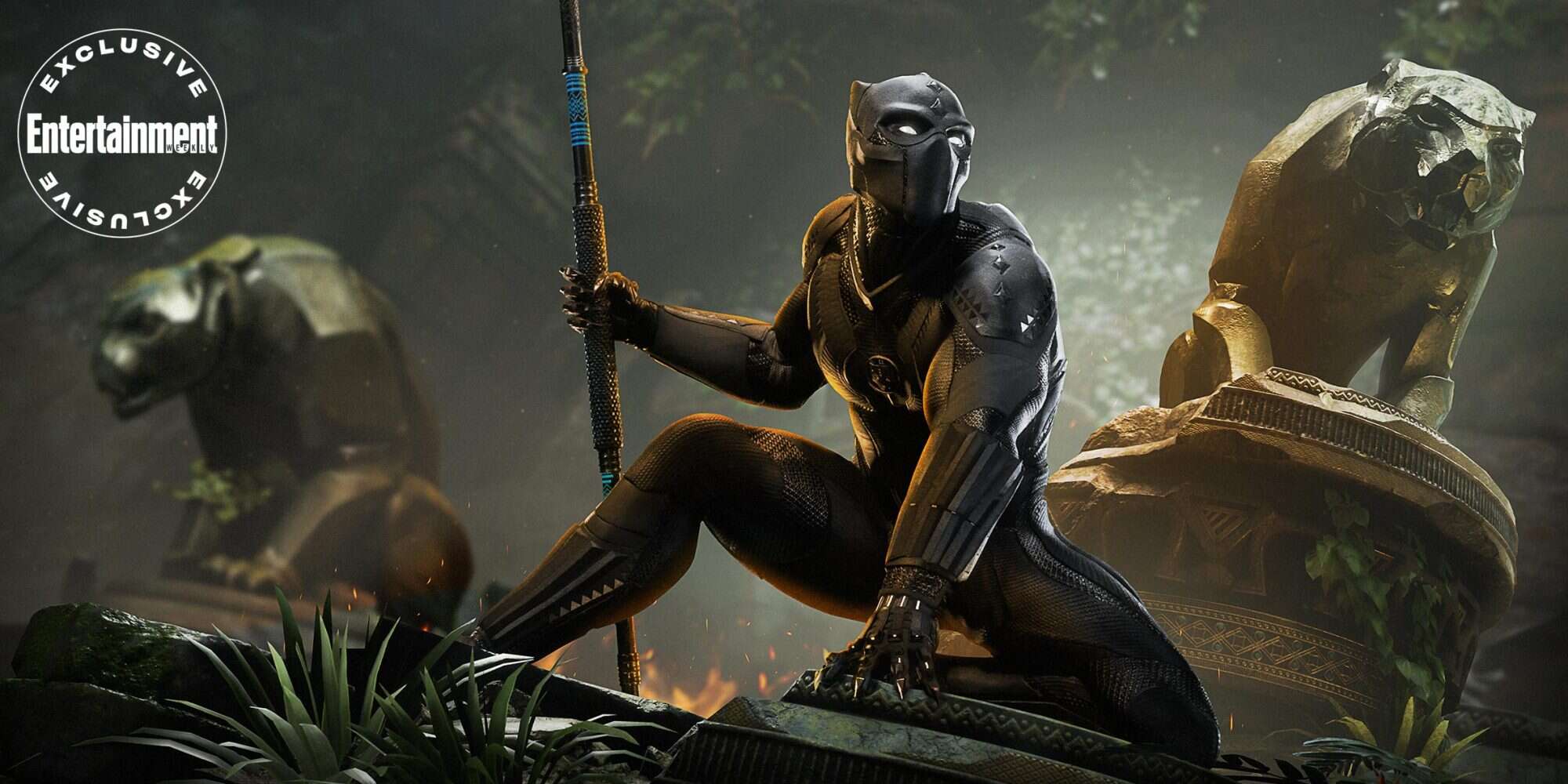 Black Panther Wakanda Forever Pose Wallpapers