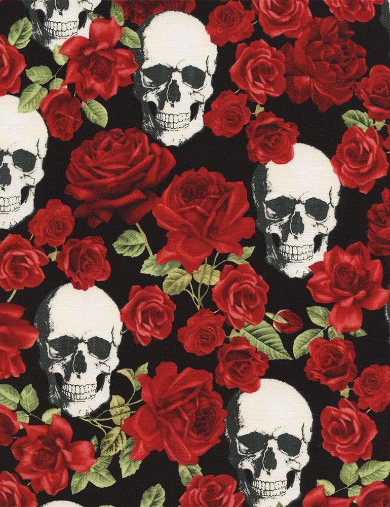 Black Skulls And Roses Wallpapers