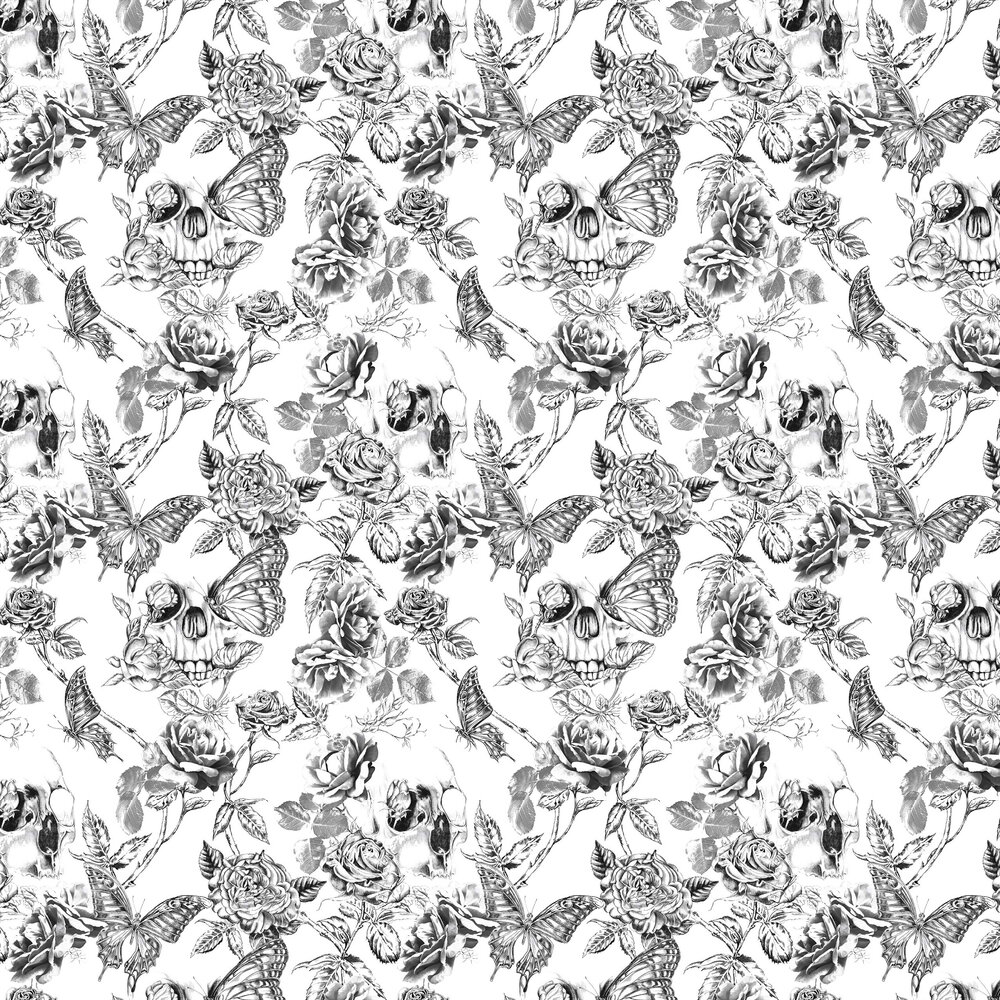 Black Skulls And Roses Wallpapers