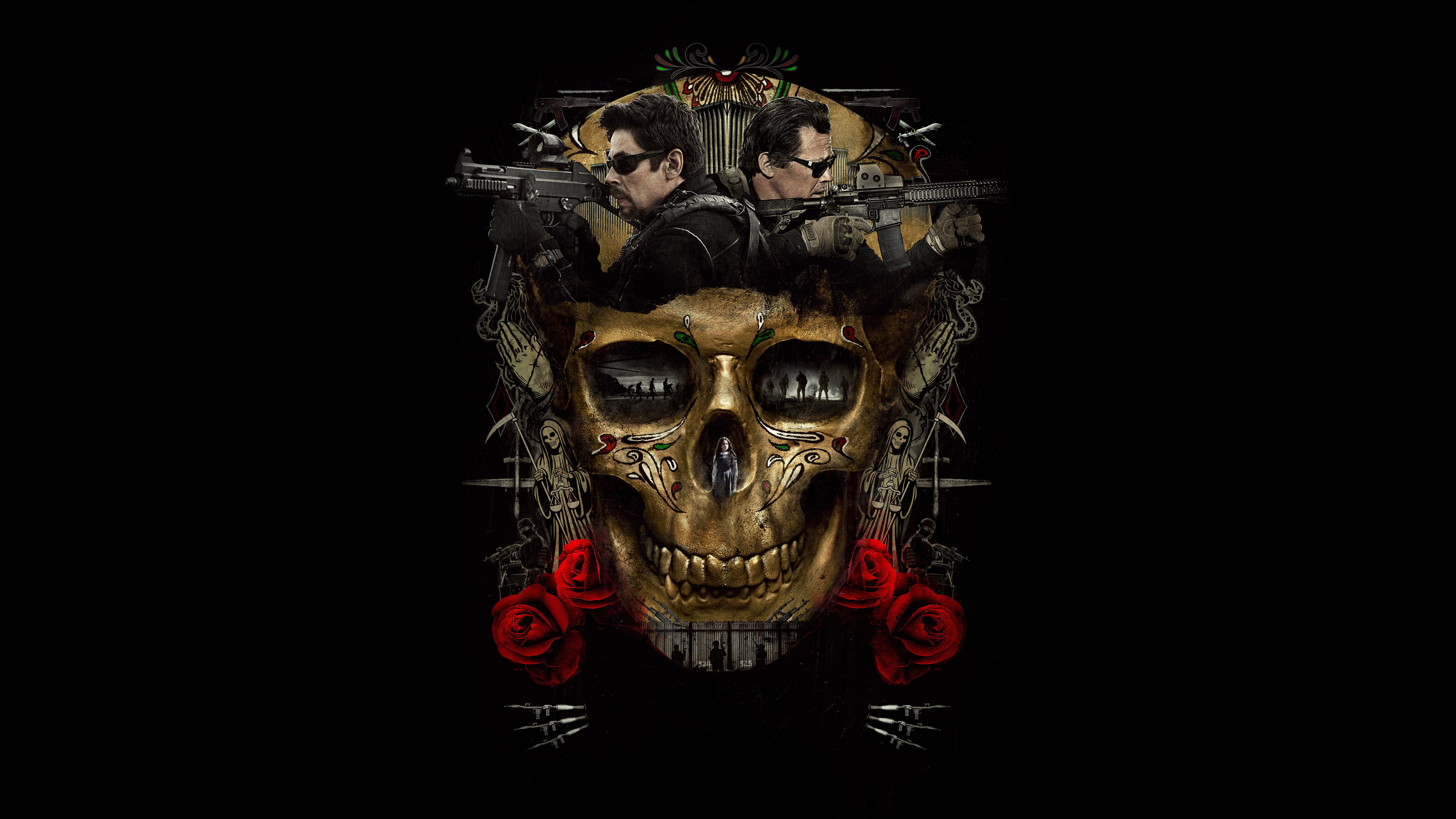 Black Skulls And Roses Wallpapers