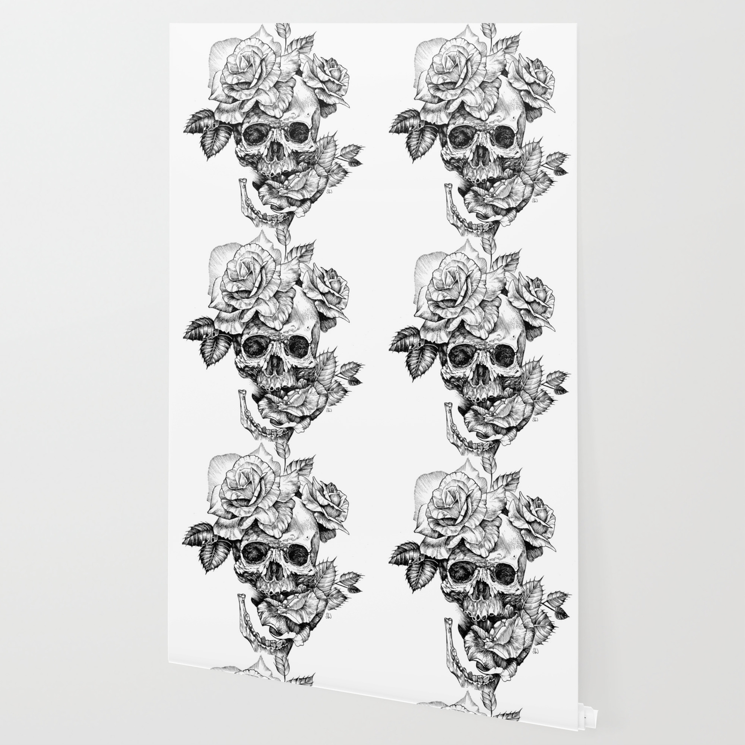 Black Skulls And Roses Wallpapers