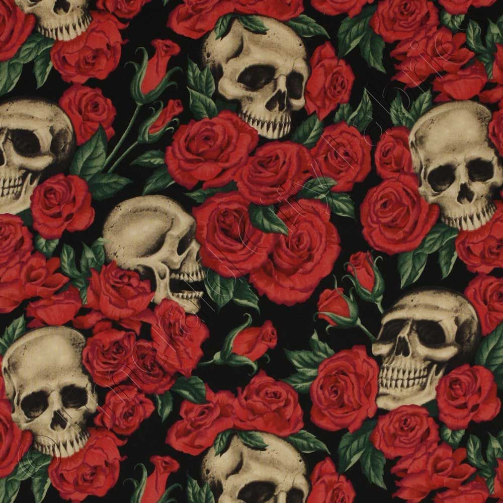 Black Skulls And Roses Wallpapers