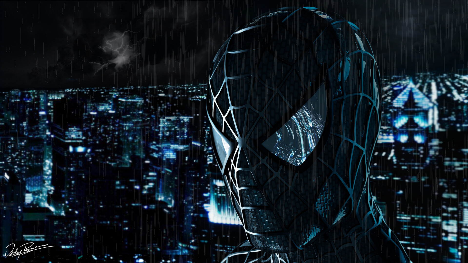 Black Spiderman 3D Wallpapers