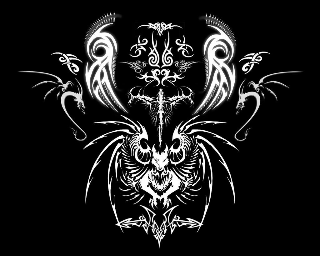 Black Tribal Background