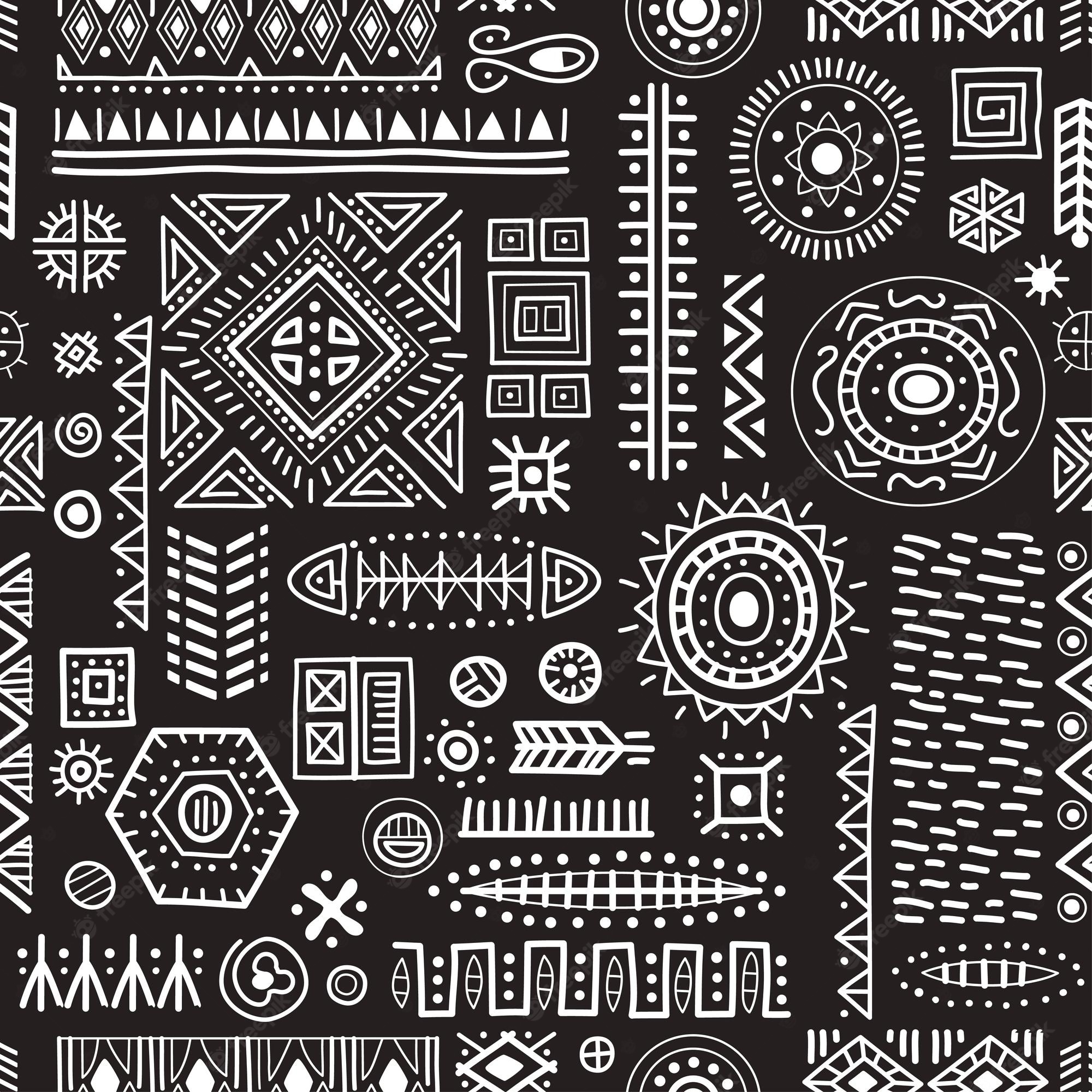 Black Tribal Background