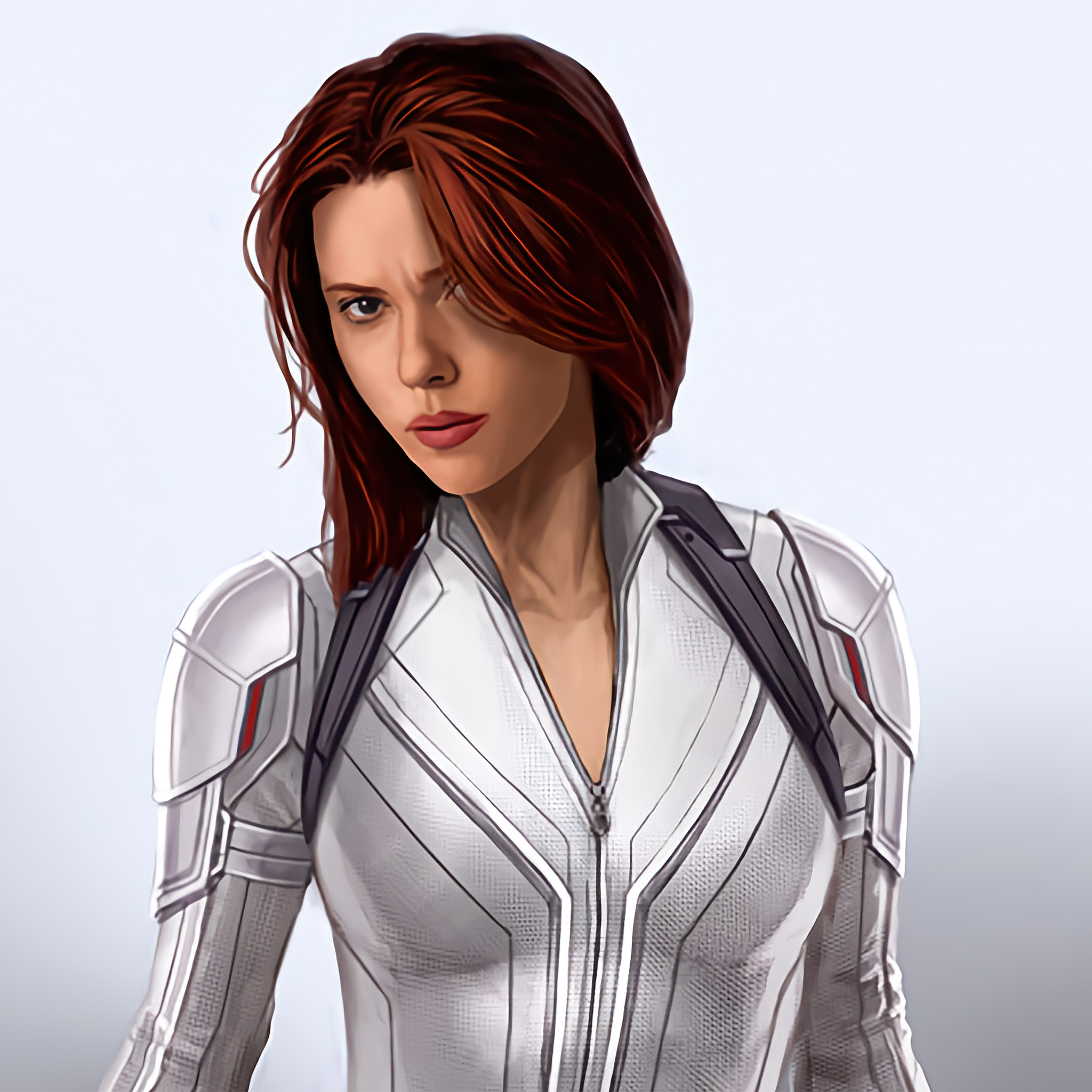 Black Widow 2020 White Suit Wallpapers