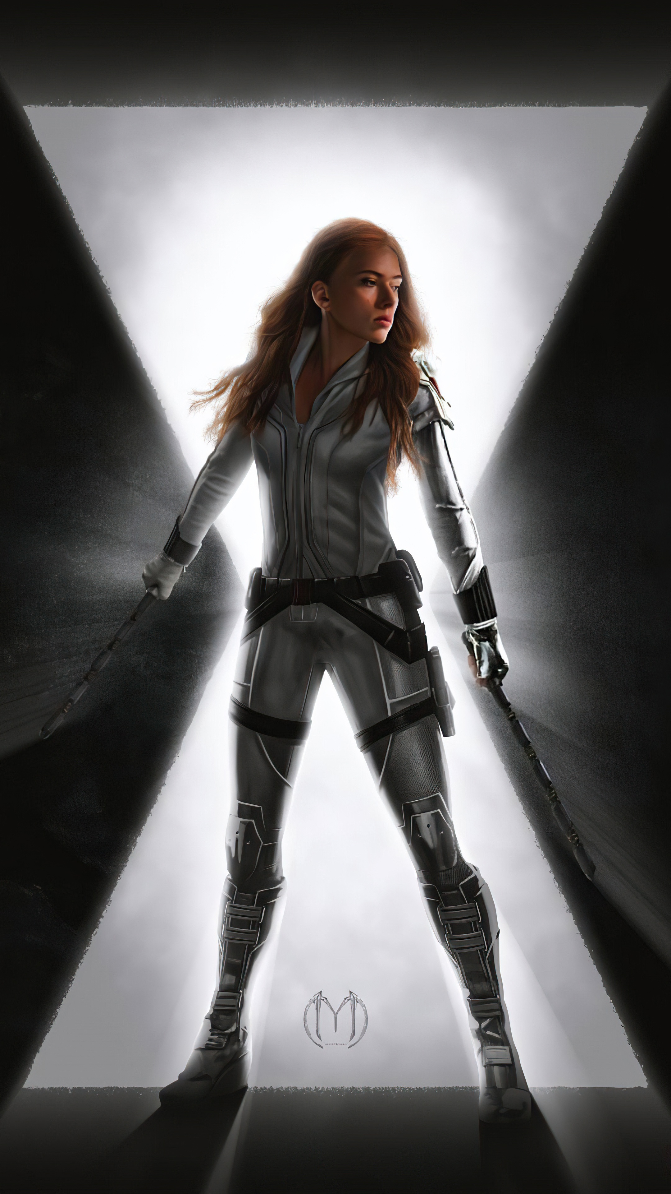 Black Widow 2020 White Suit Wallpapers