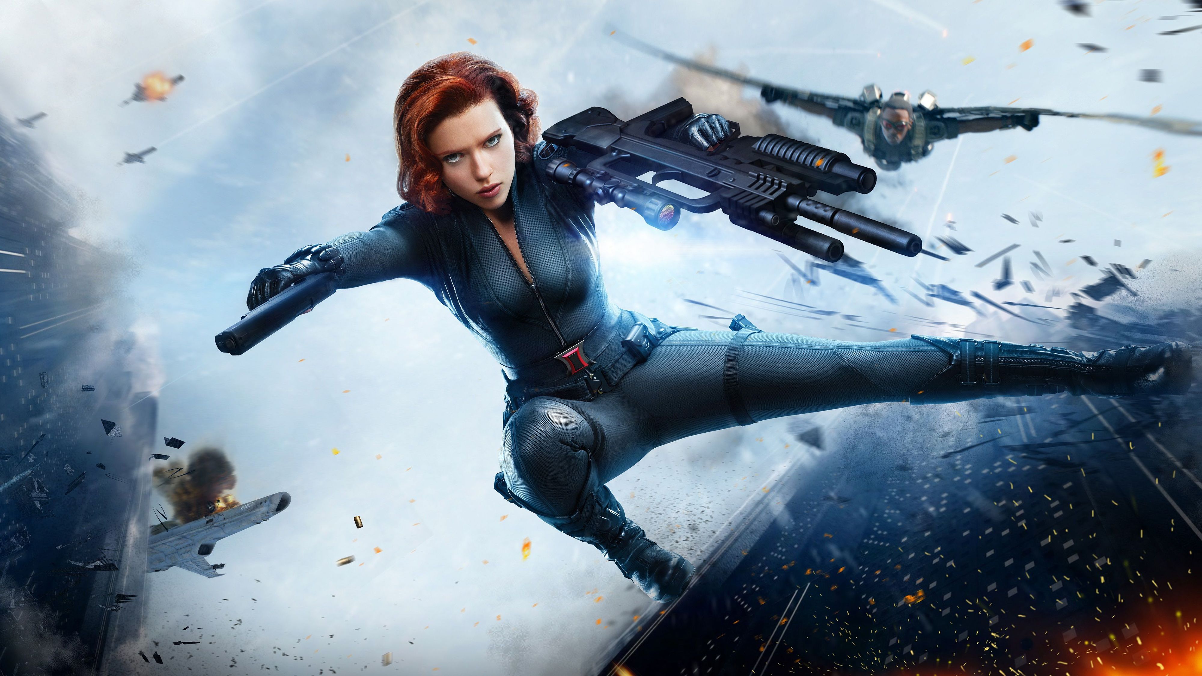 Black Widow 2020 White Suit Wallpapers