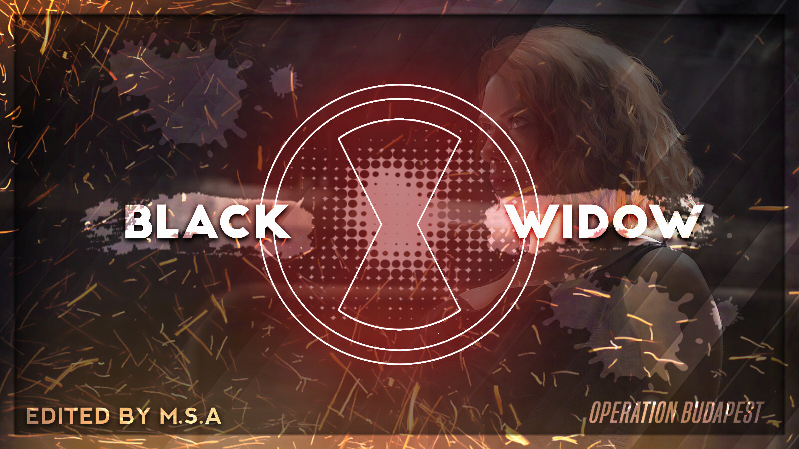 Black Widow Background Logo