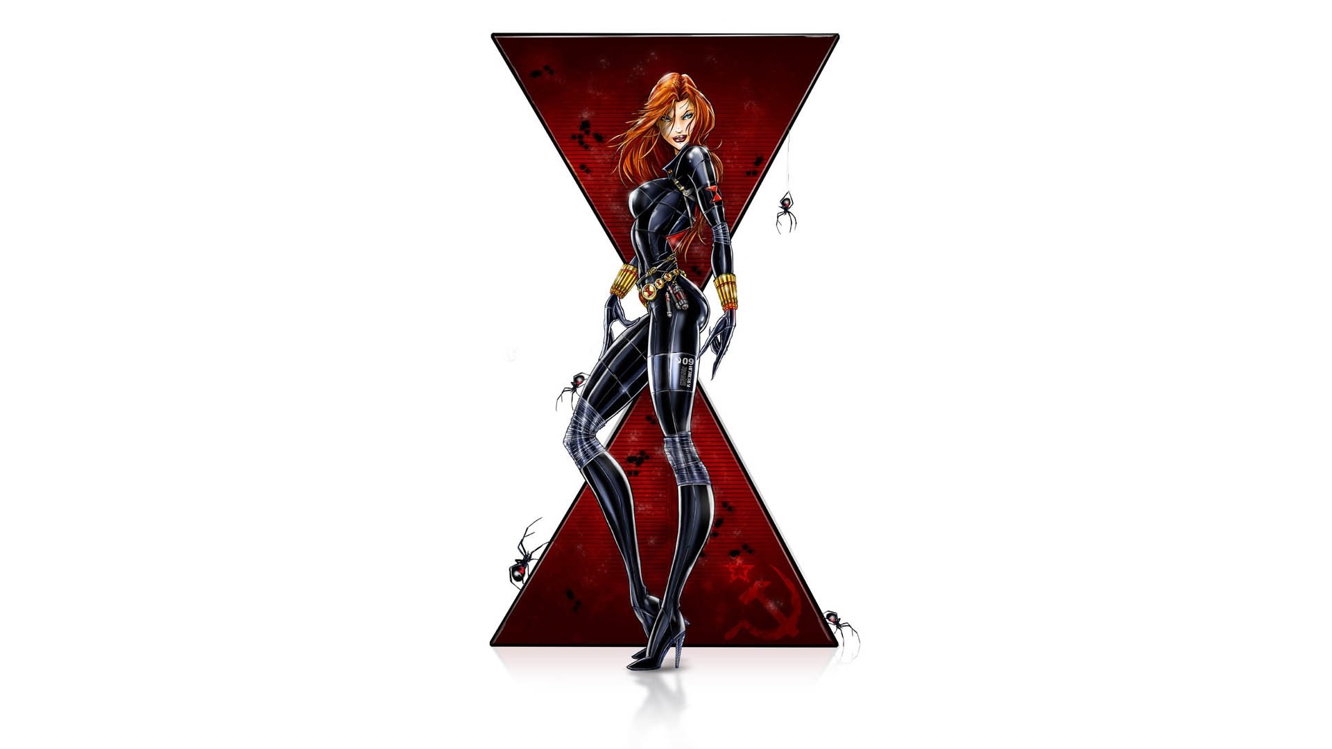 Black Widow Background Logo