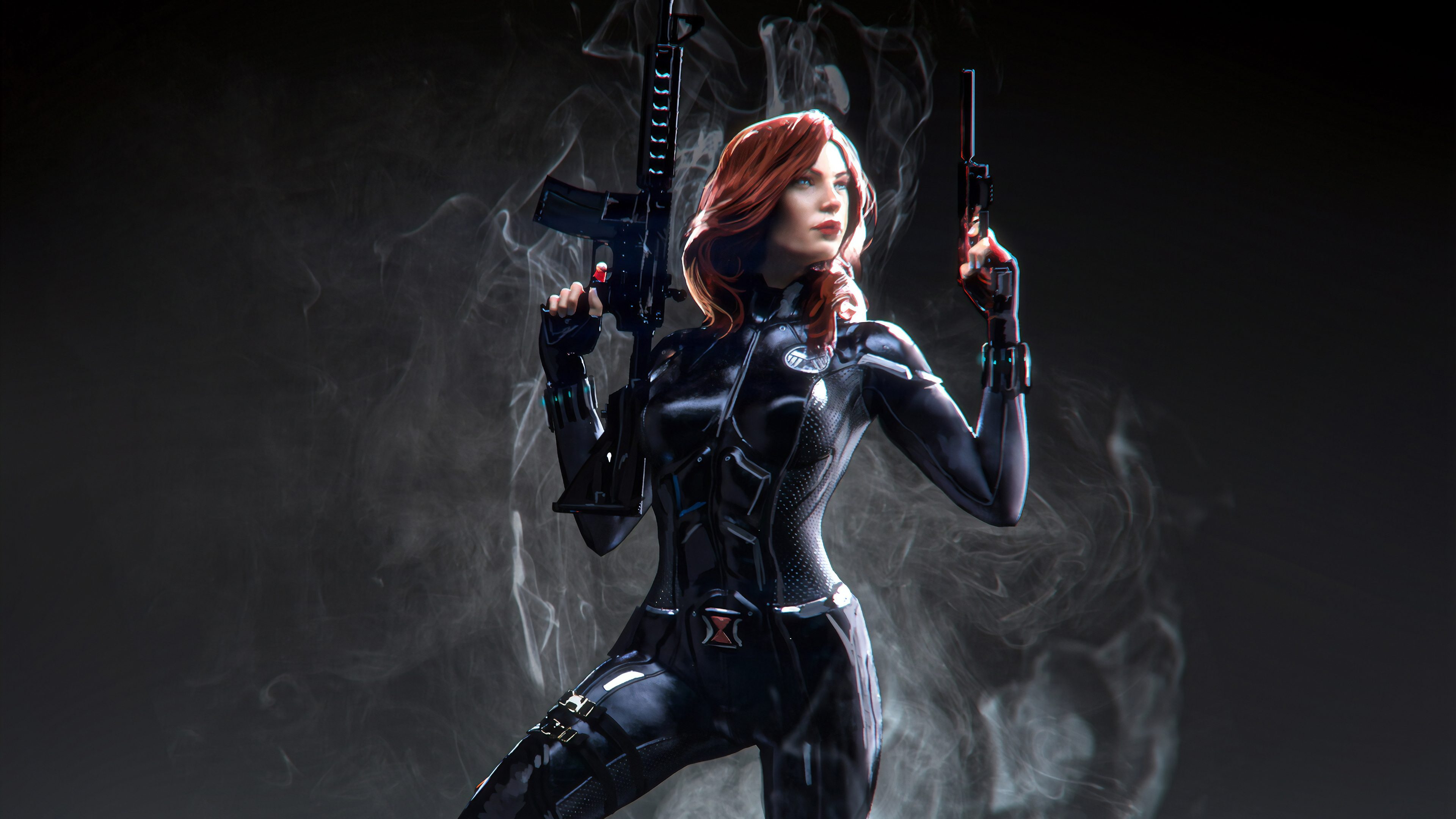 Black Widow Background Logo