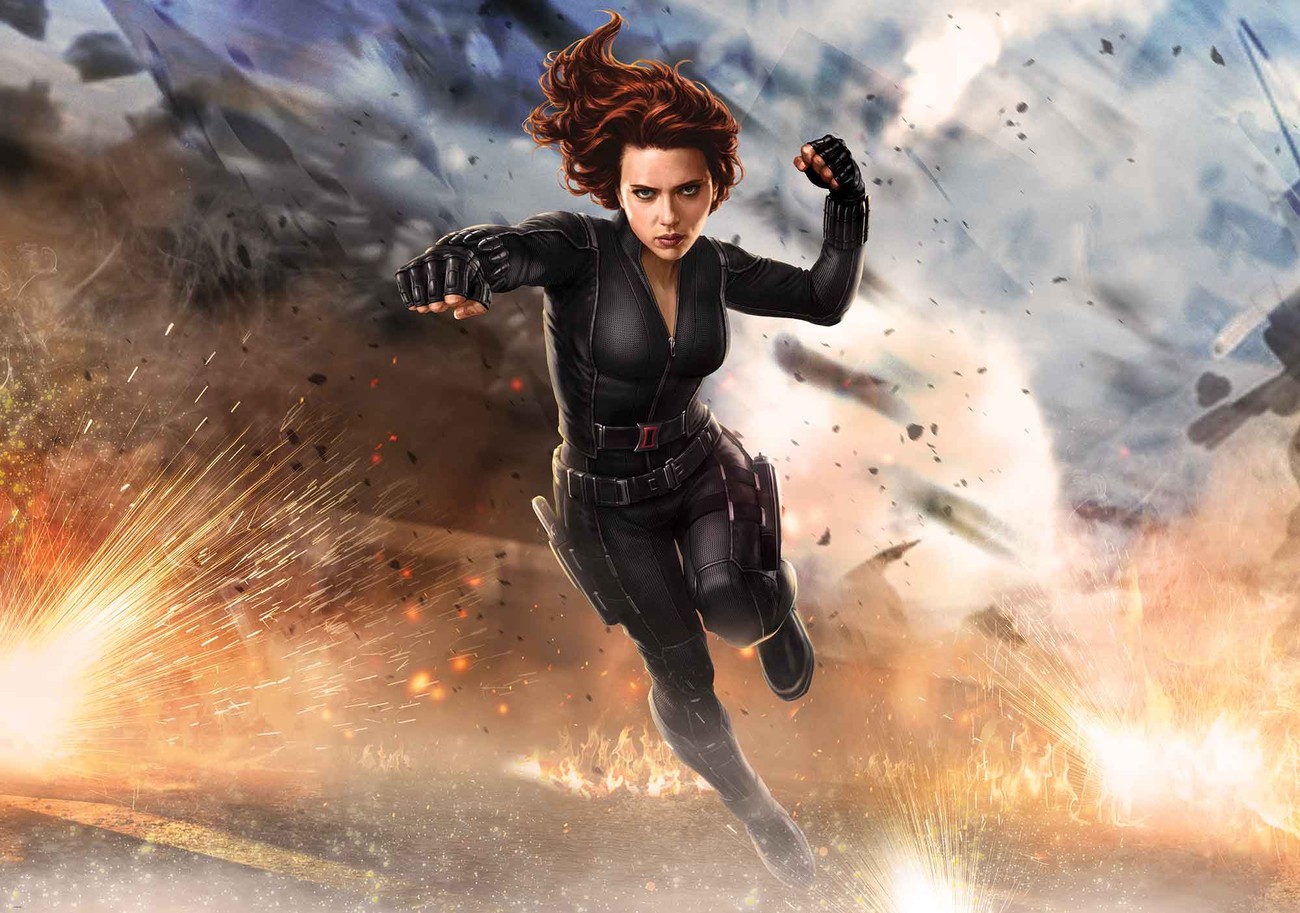 Black Widow Fight Artwork Wallpapers