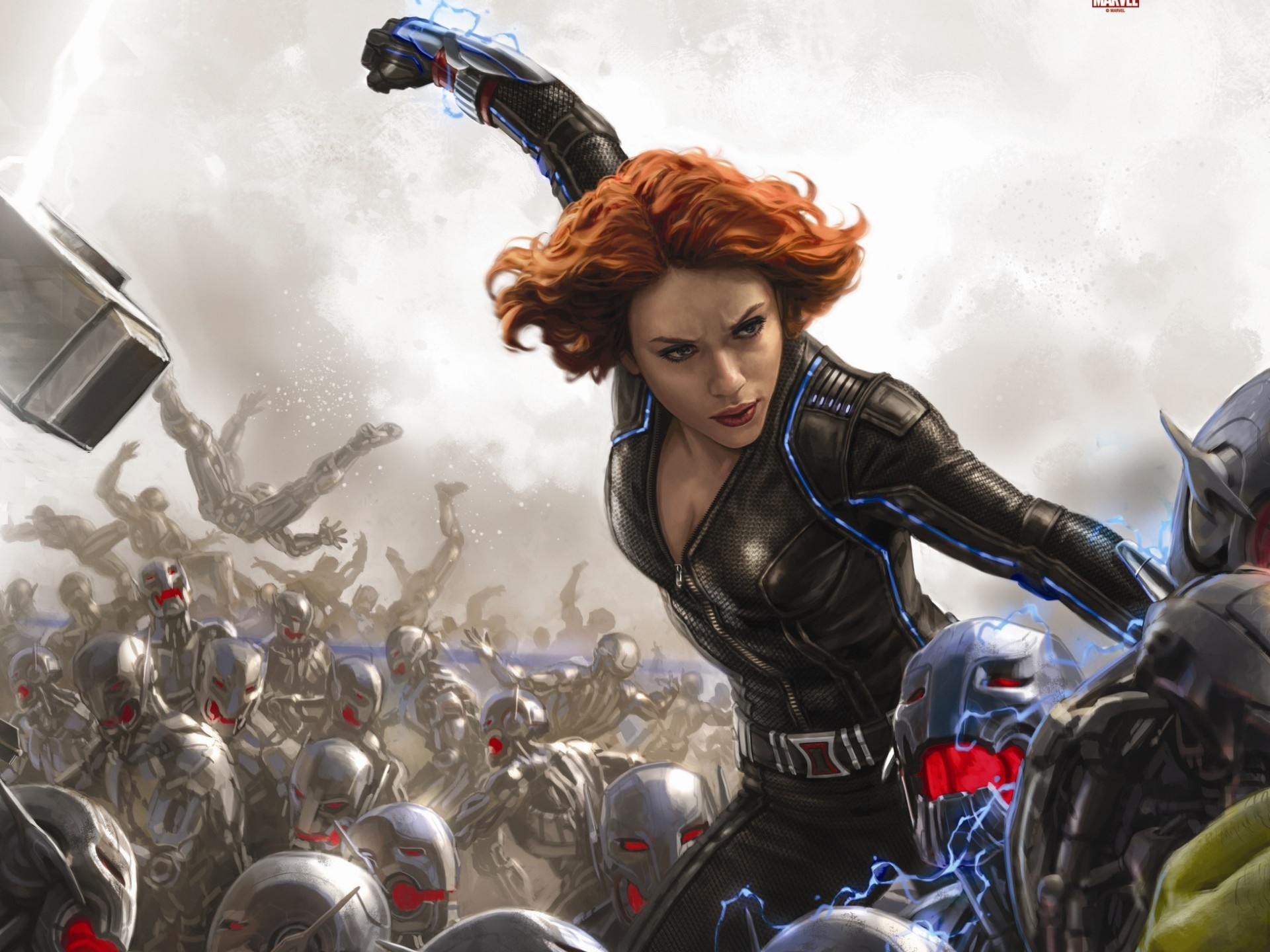 Black Widow Fight Artwork Wallpapers