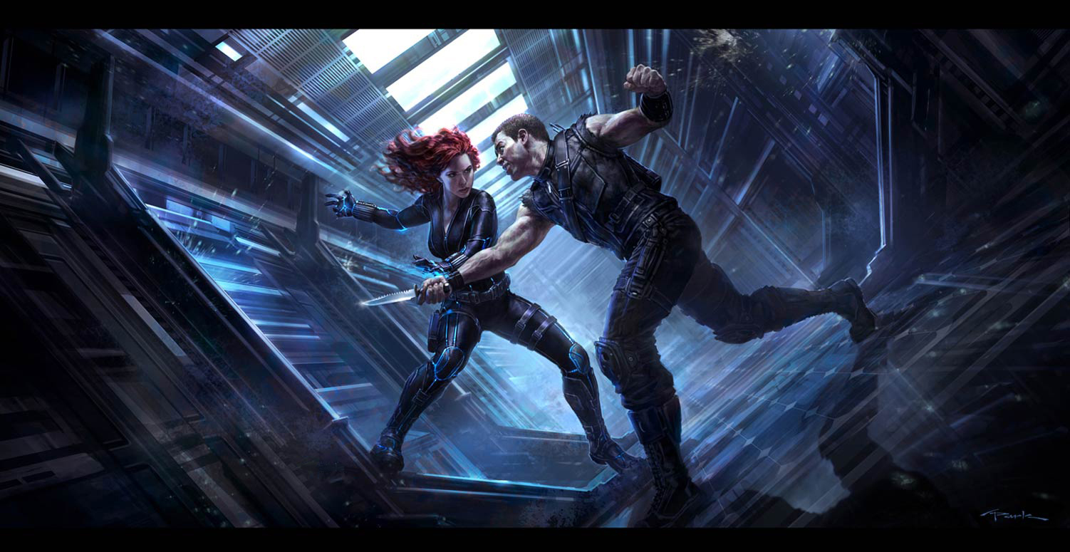 Black Widow Fight Artwork Wallpapers