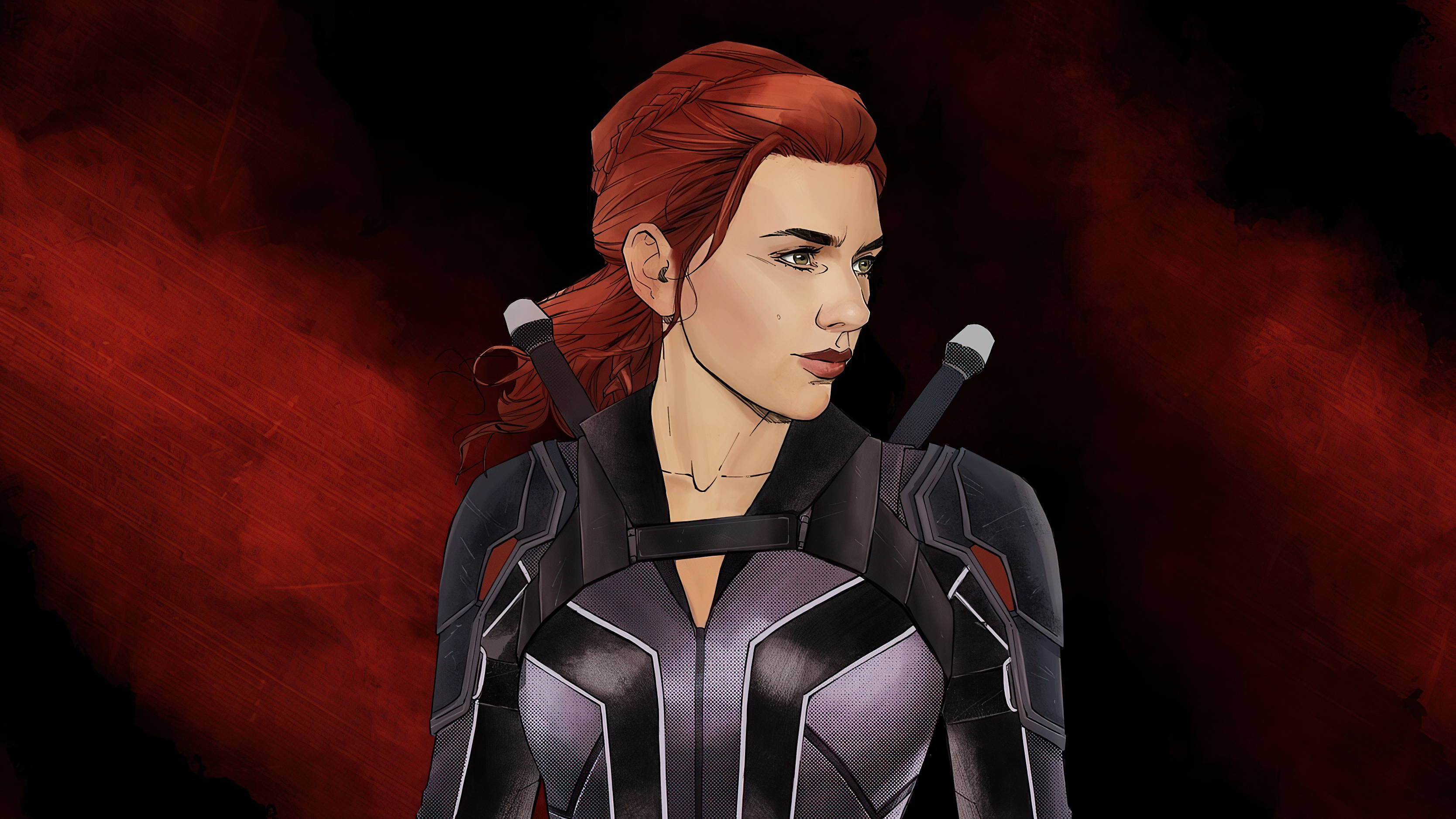 Black Widow Fight Artwork Wallpapers