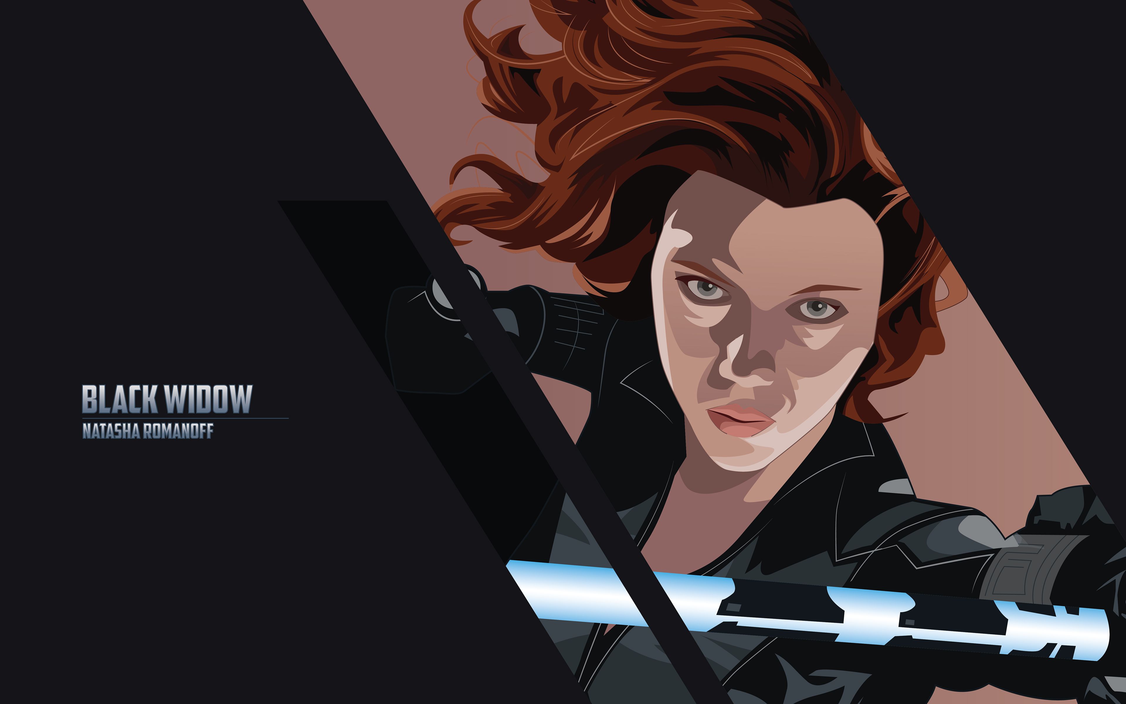 Black Widow Fight Artwork Wallpapers