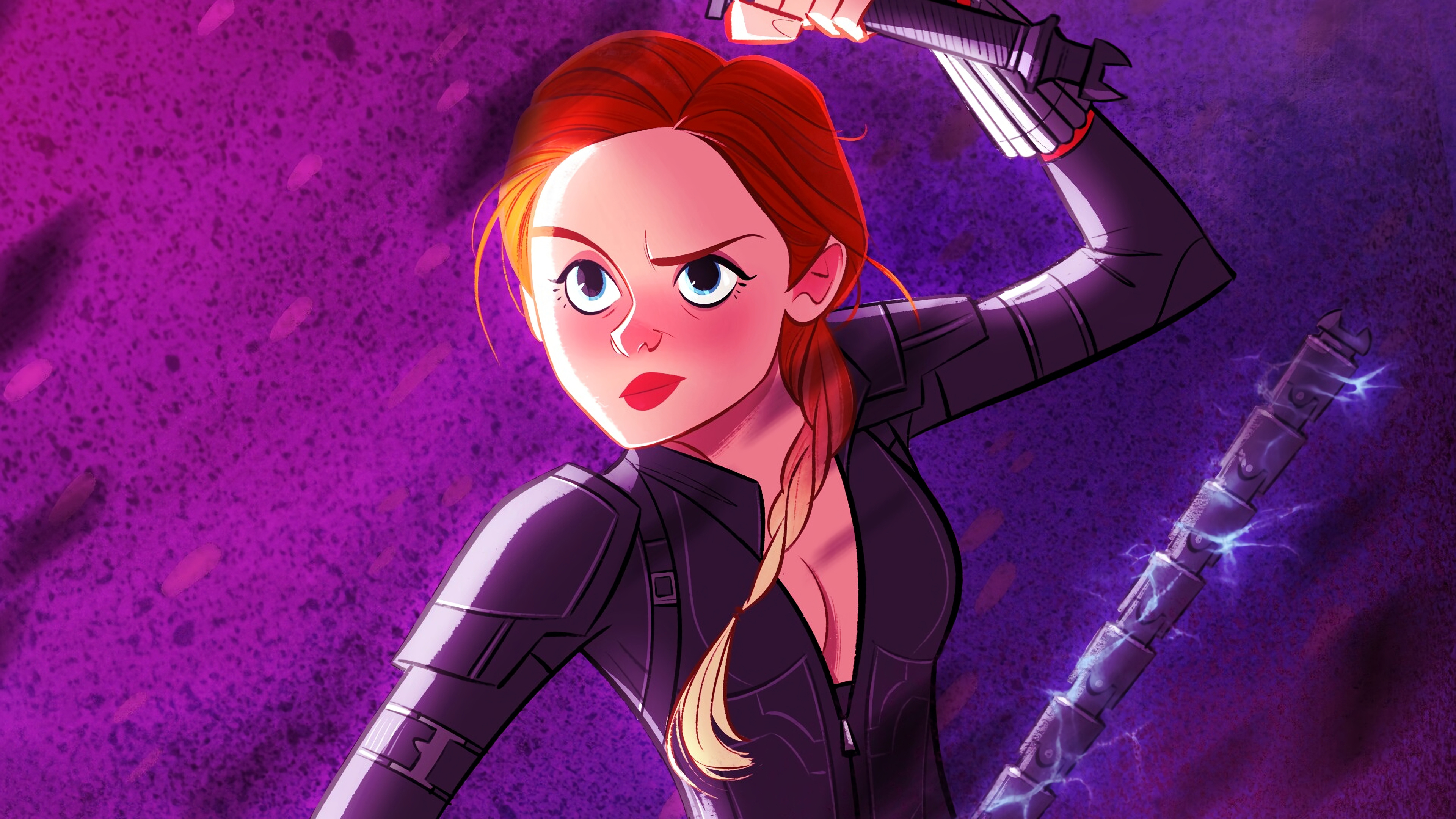 Black Widow Fight Artwork Wallpapers