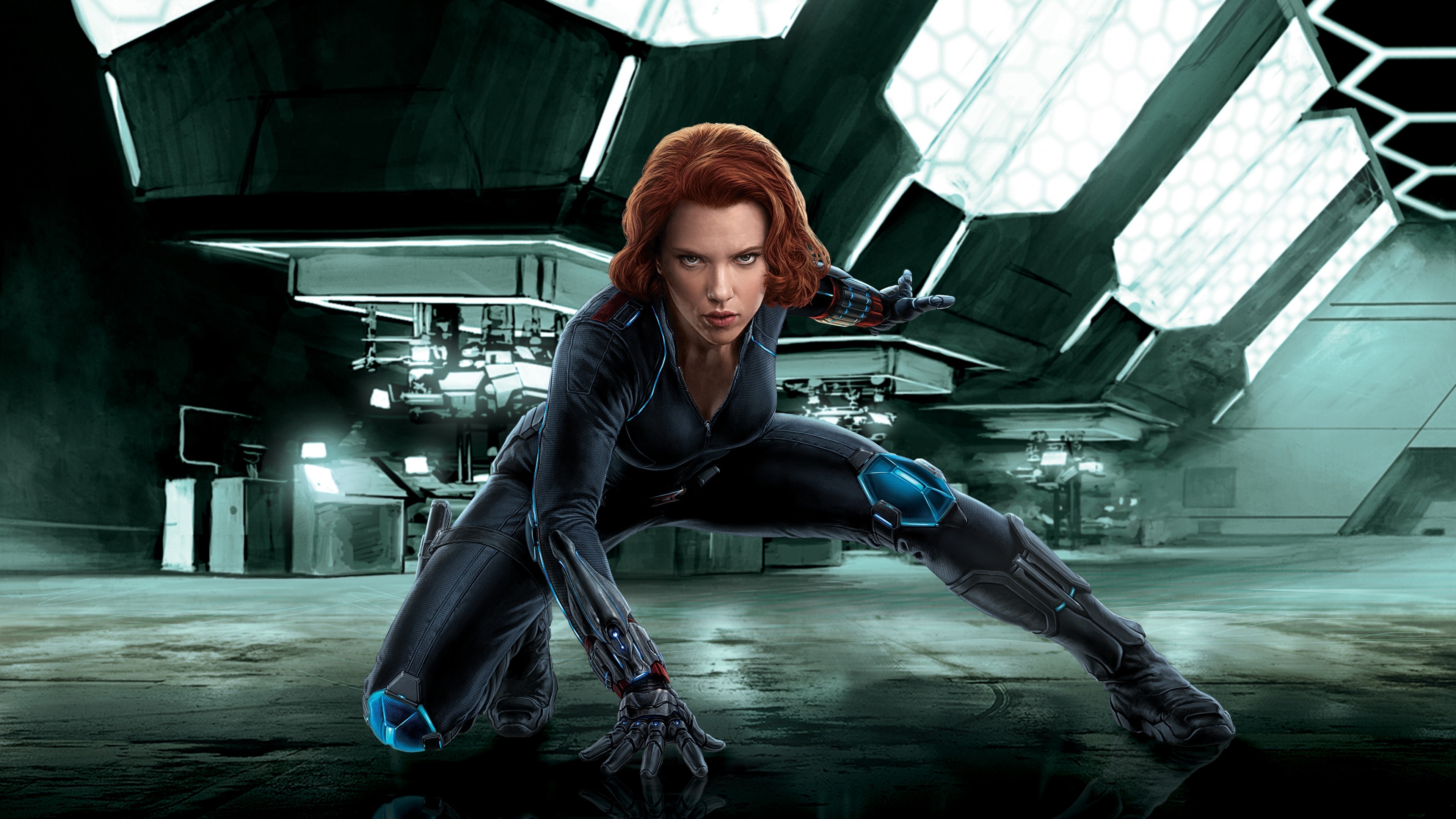 Black Widow Fight Artwork Wallpapers