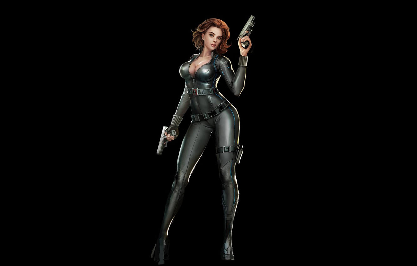 Black Widow Fight Artwork Wallpapers