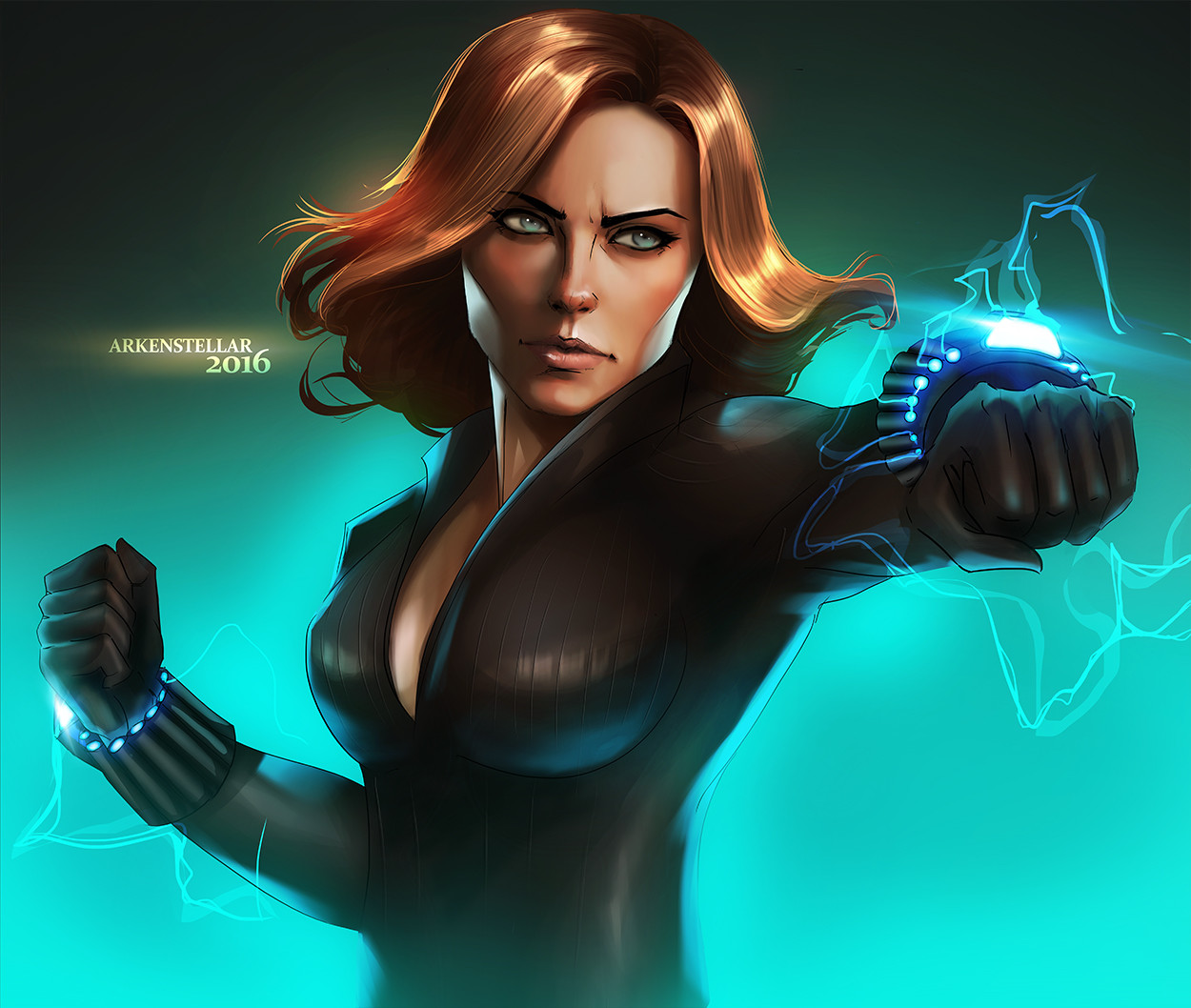 Black Widow Marvel Digital Draw Wallpapers