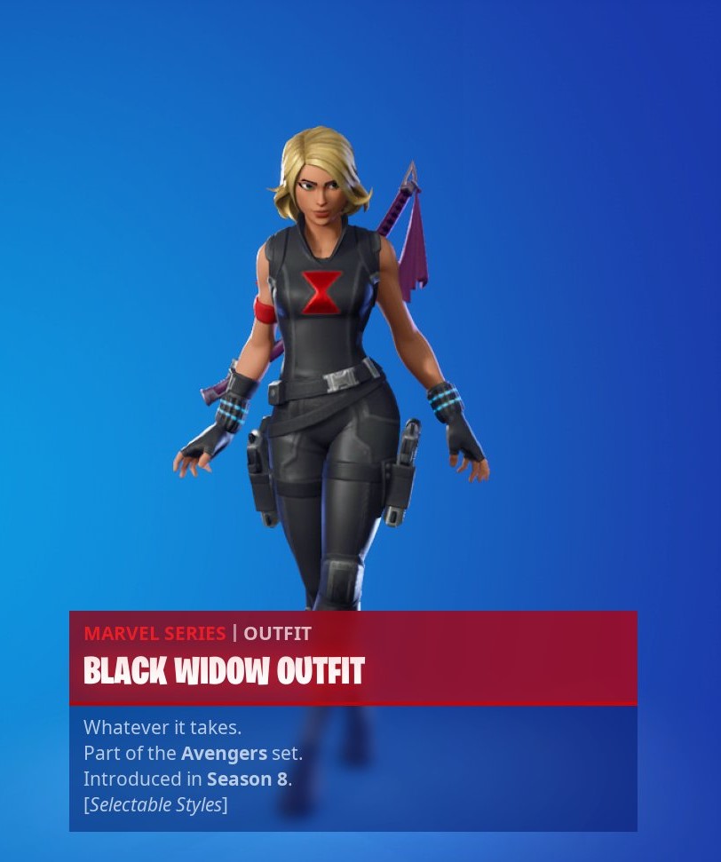 Black Widow Outfit Fortnite Wallpapers