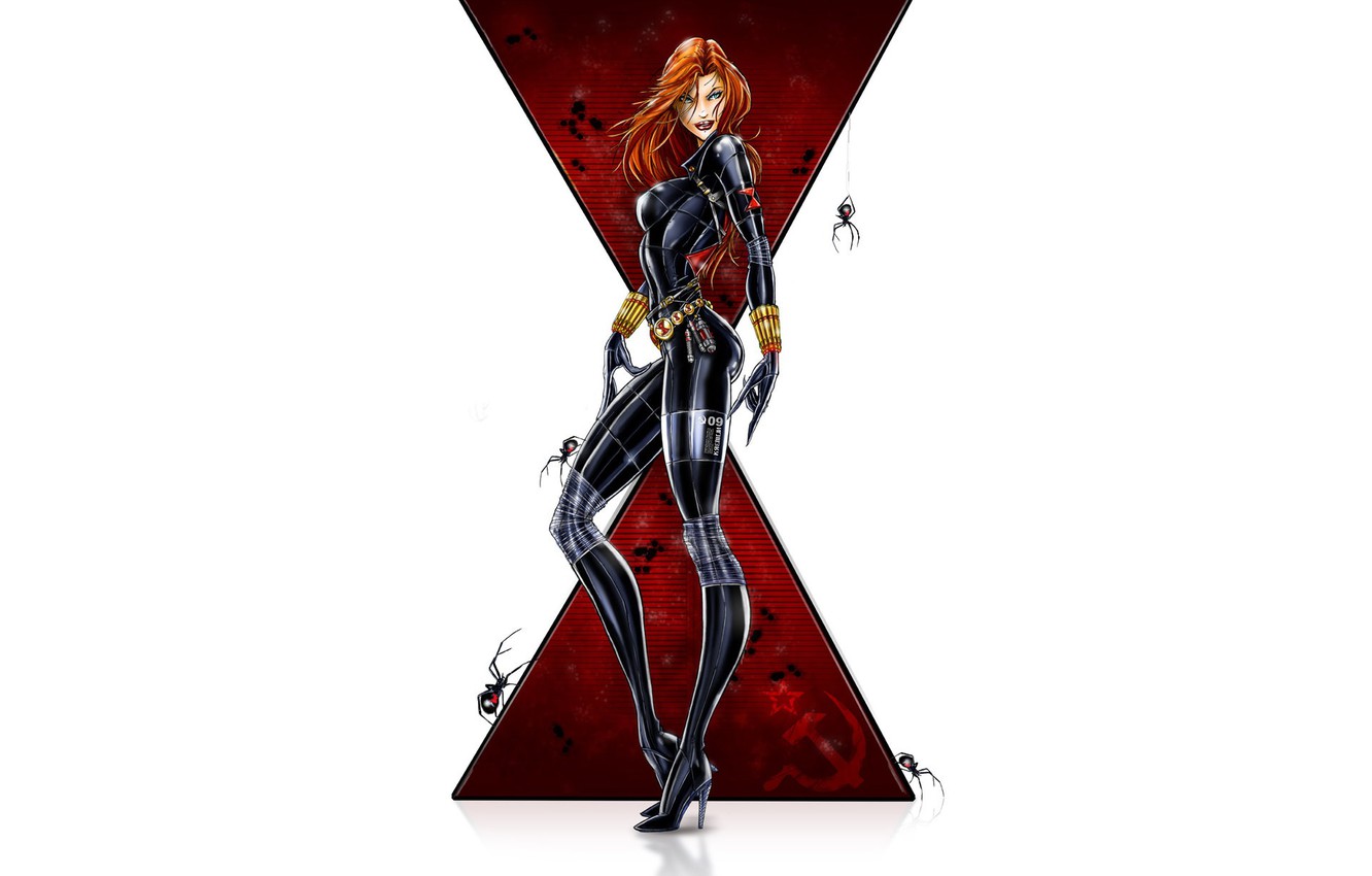 Black Widow Red Hair Digital Art Wallpapers