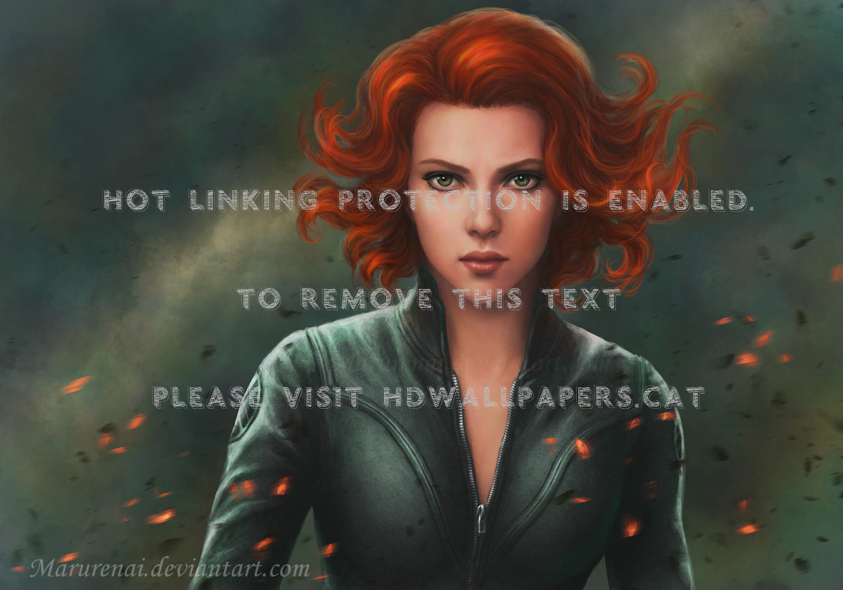 Black Widow Red Hair Digital Art Wallpapers