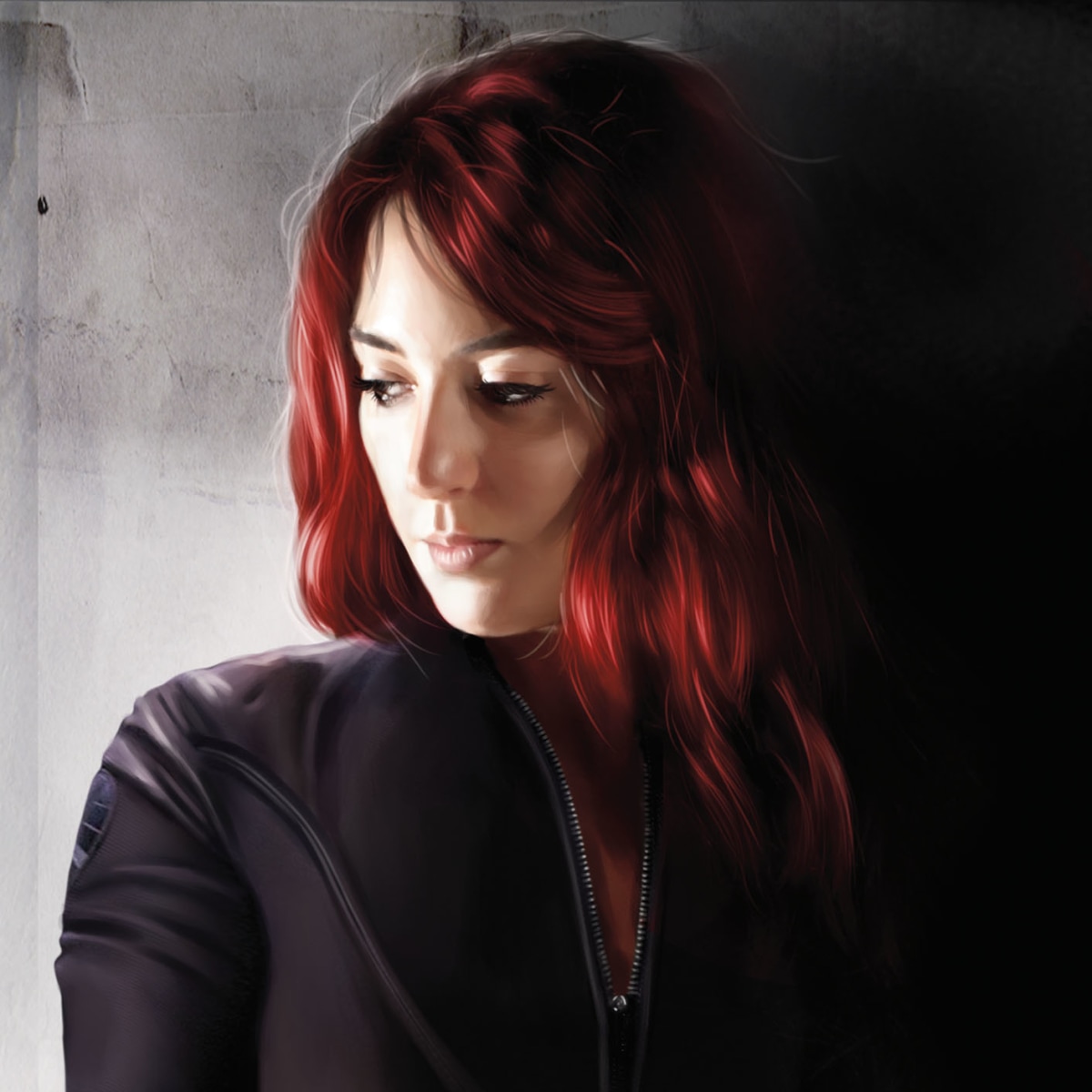 Black Widow Red Hair Digital Art Wallpapers
