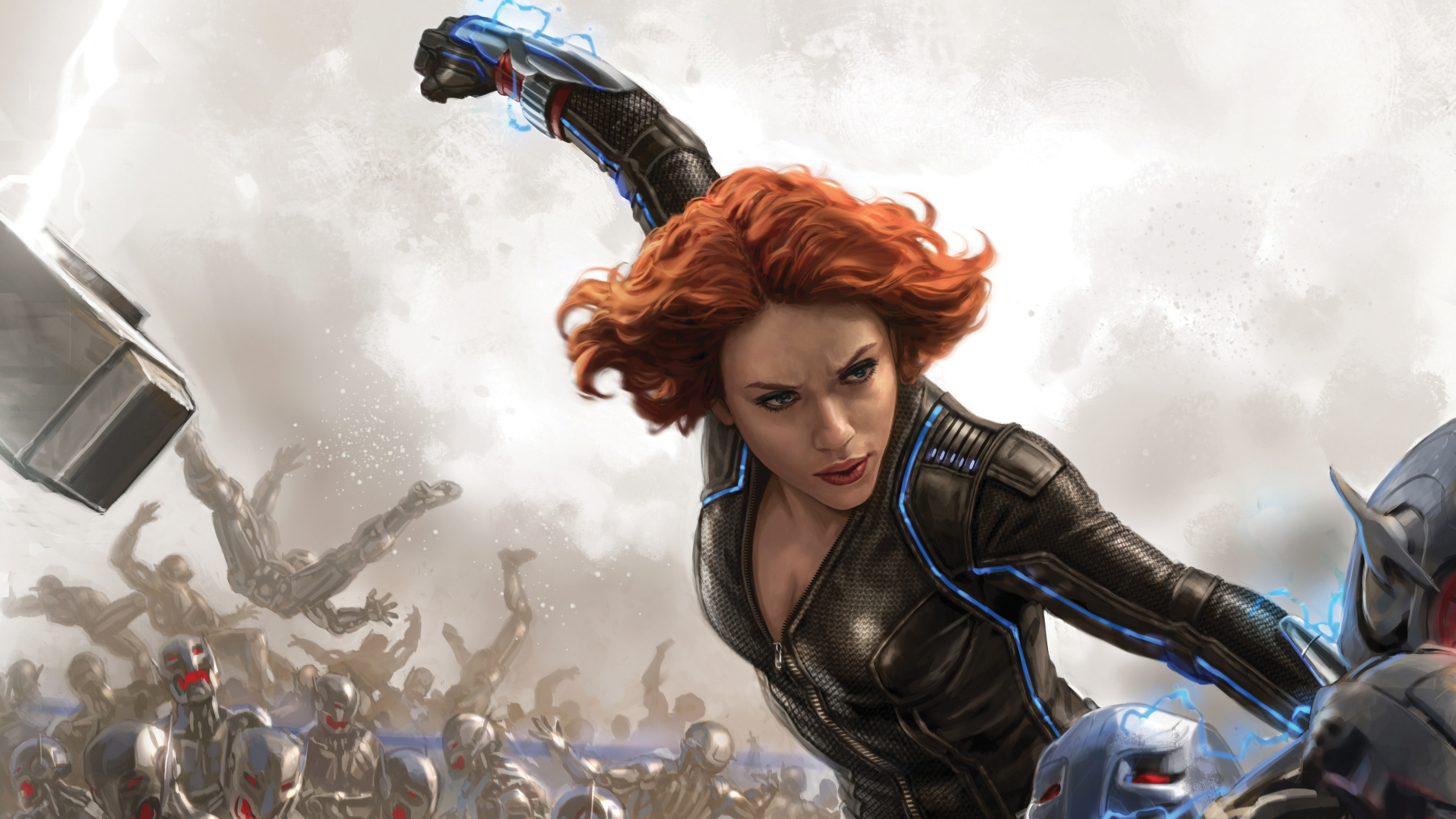 Black Widow Red Hair Digital Art Wallpapers