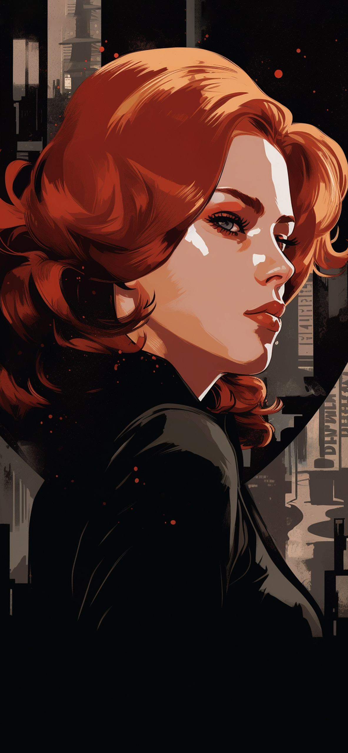 Black Widow Red Hair Digital Art Wallpapers