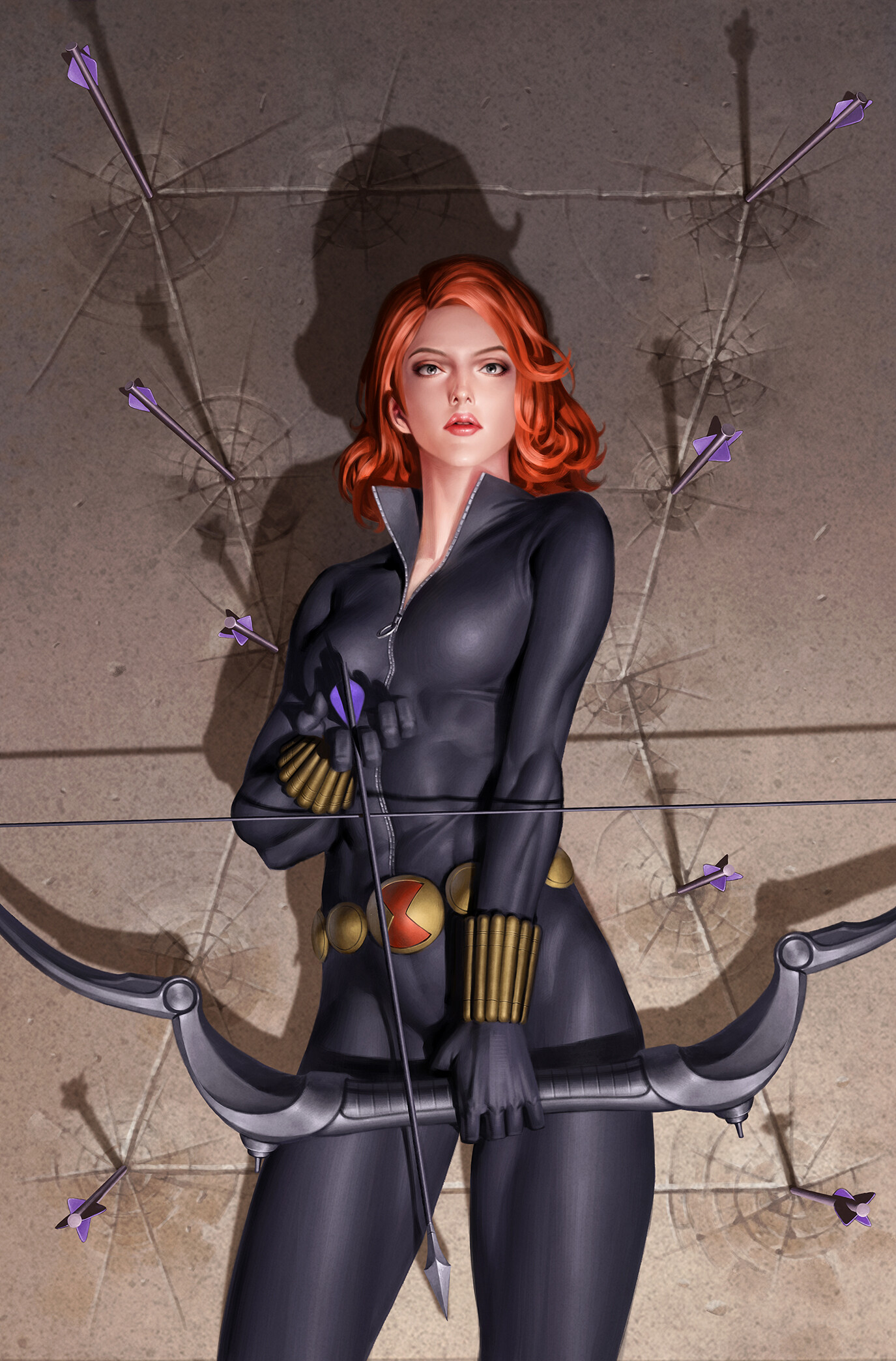 Black Widow Red Hair Digital Art Wallpapers