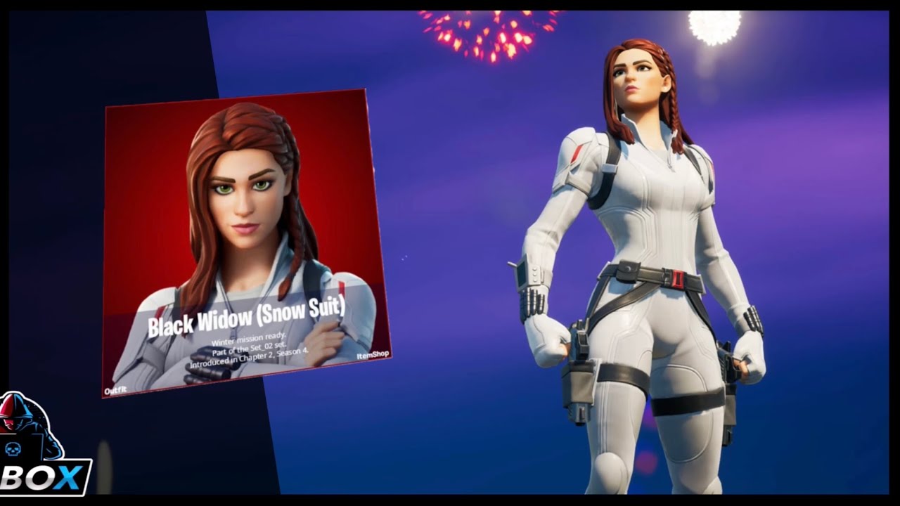 Black Widow Snow Suit Fortnite Wallpapers