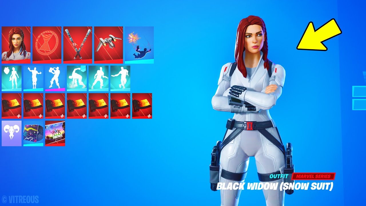 Black Widow Snow Suit Fortnite Wallpapers