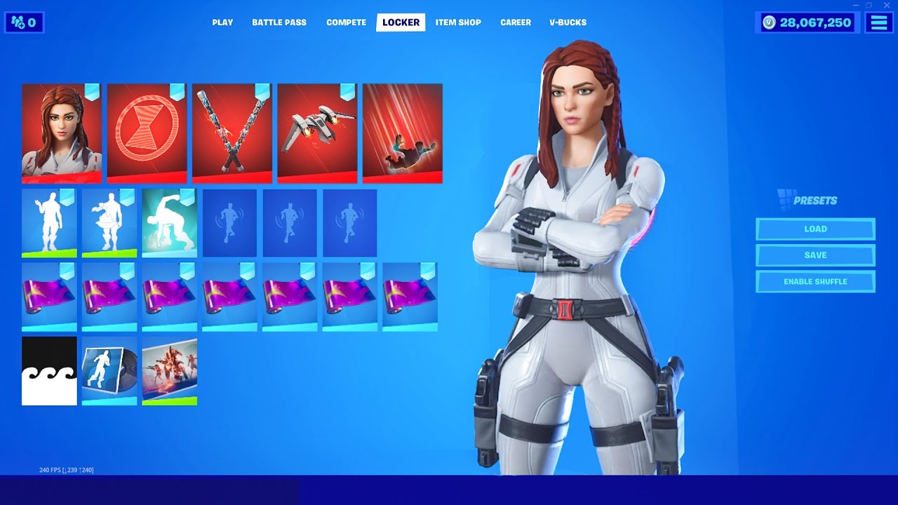 Black Widow Snow Suit Fortnite Wallpapers