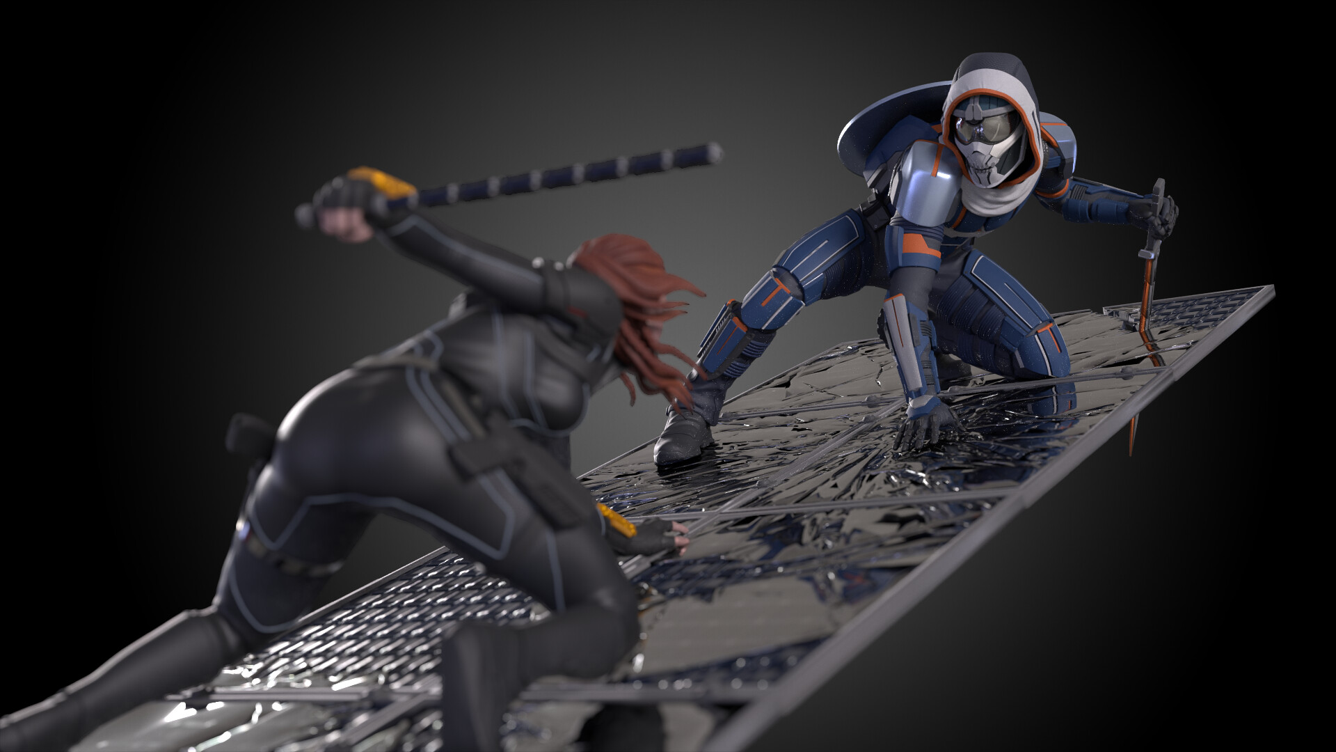 Black Widow vs Taskmaster Marvel's Avengers Wallpapers