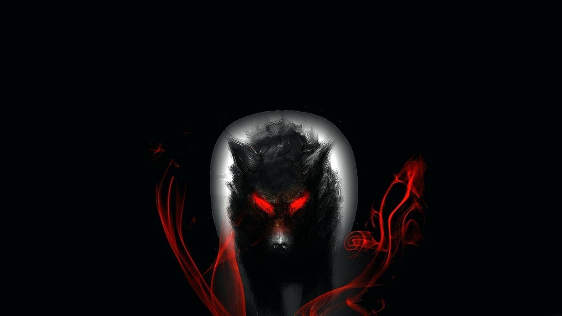 Black Wolf Red Eyes Wallpapers