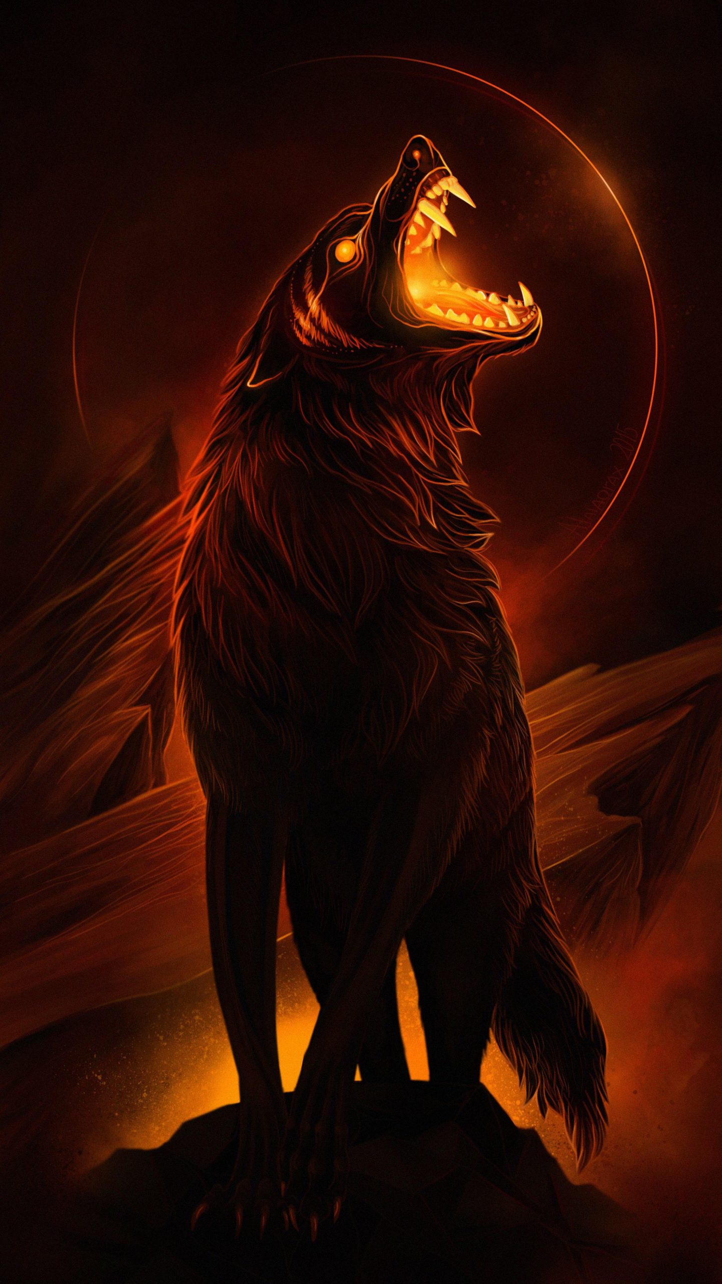 Black Wolf Red Eyes Wallpapers