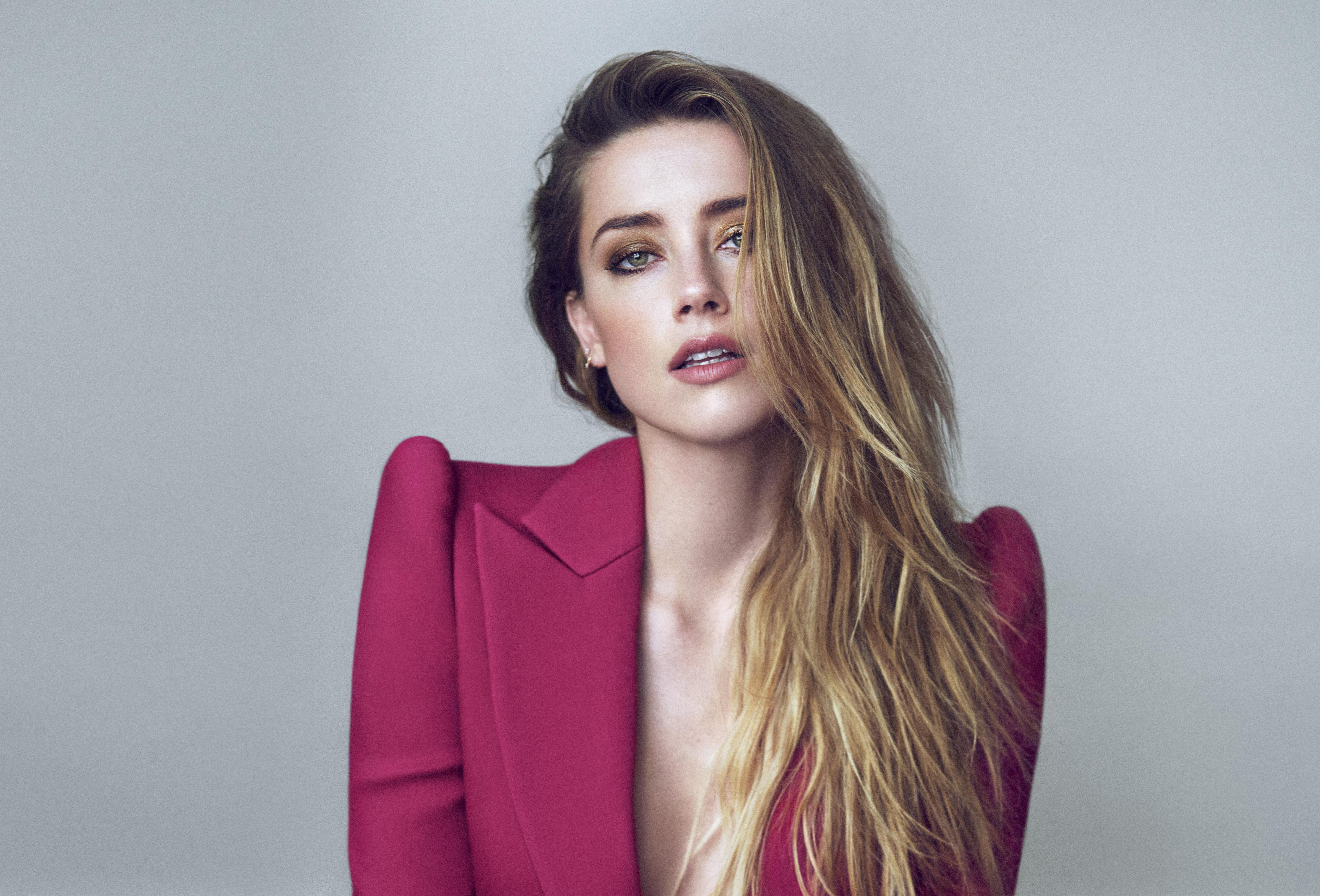 Blonde Actress Amber Heard Blue Eyes Wallpapers