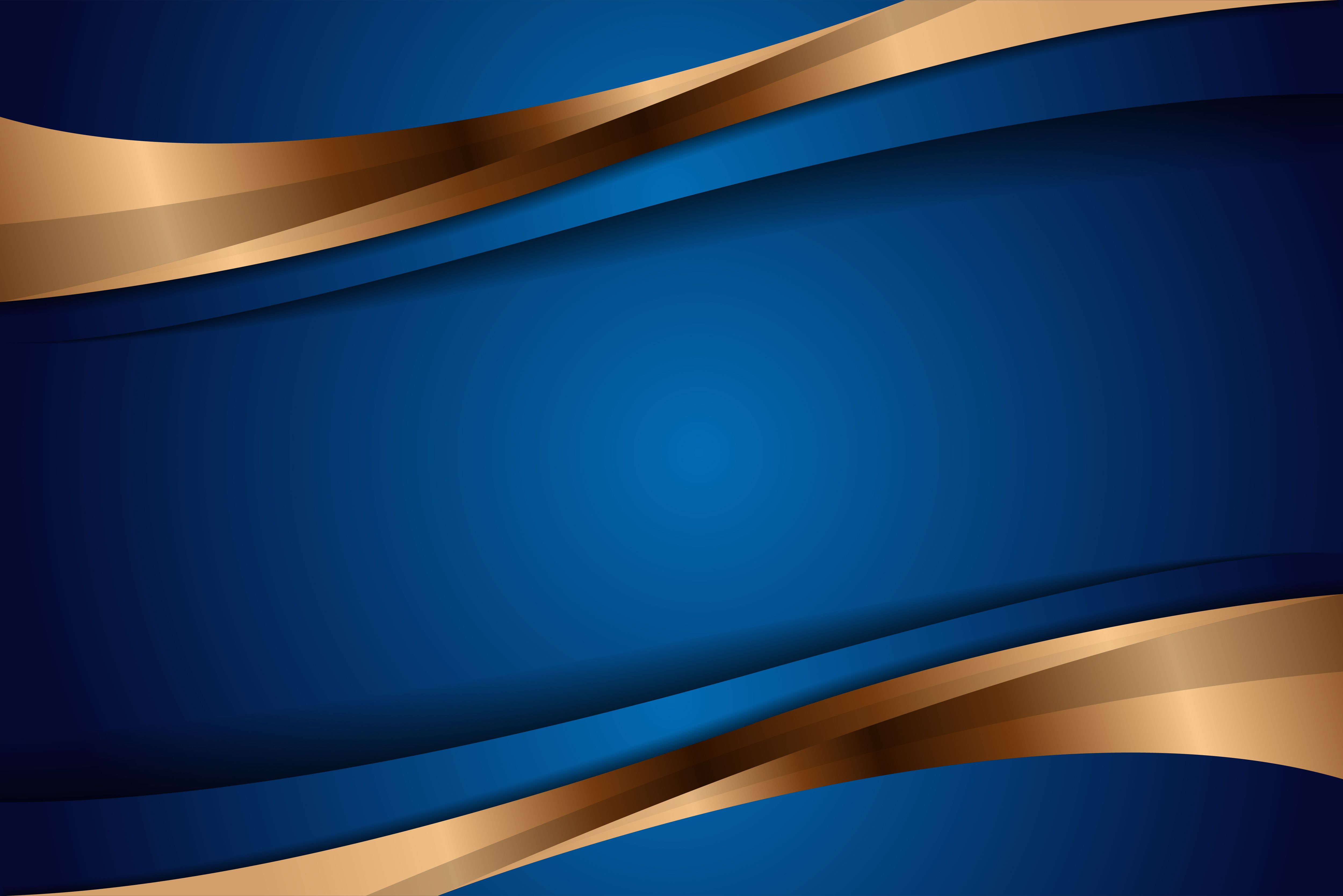 Blue And Gold Abstract Background