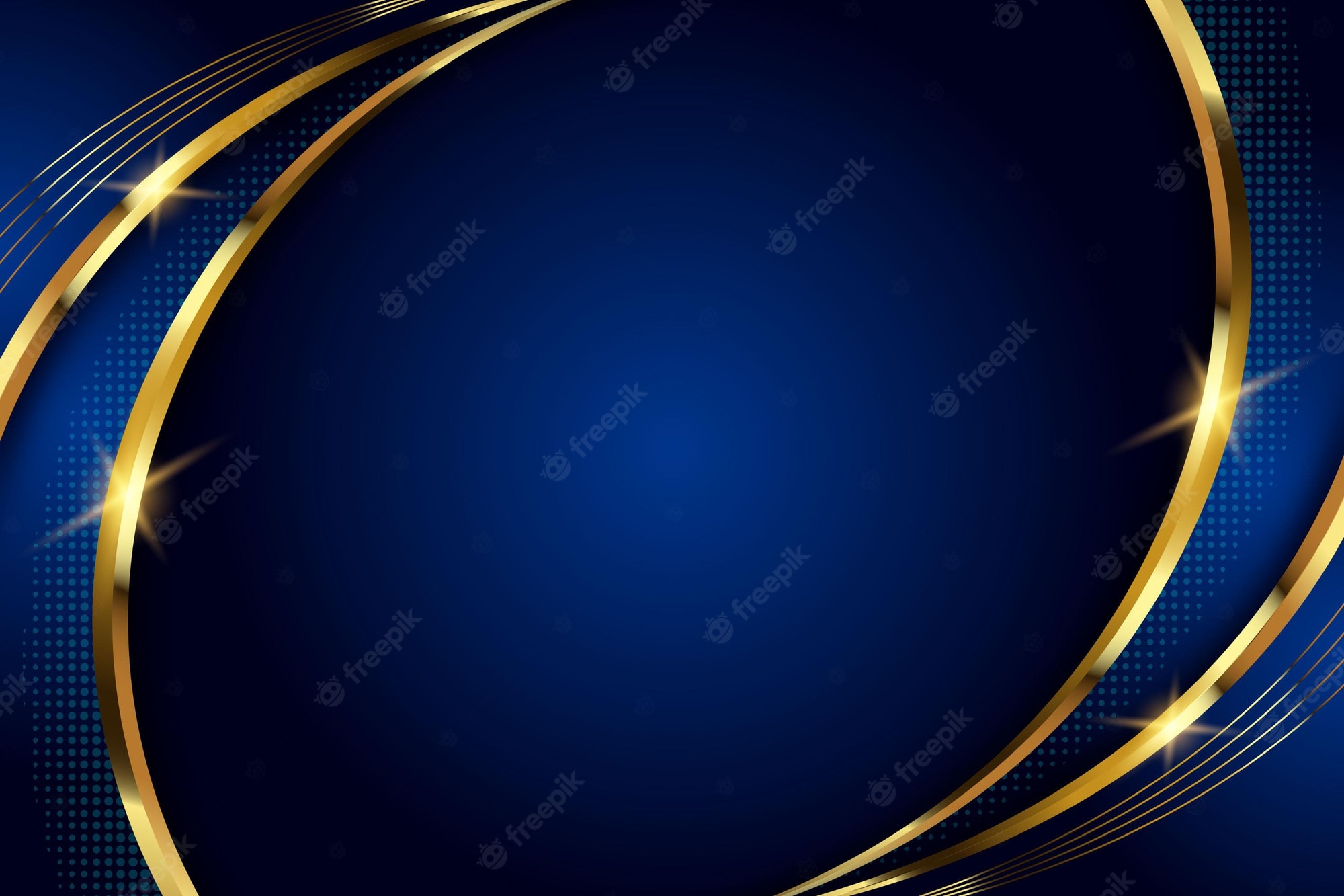 Blue And Gold Abstract Background