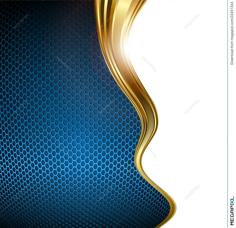 Blue And Gold Abstract Background