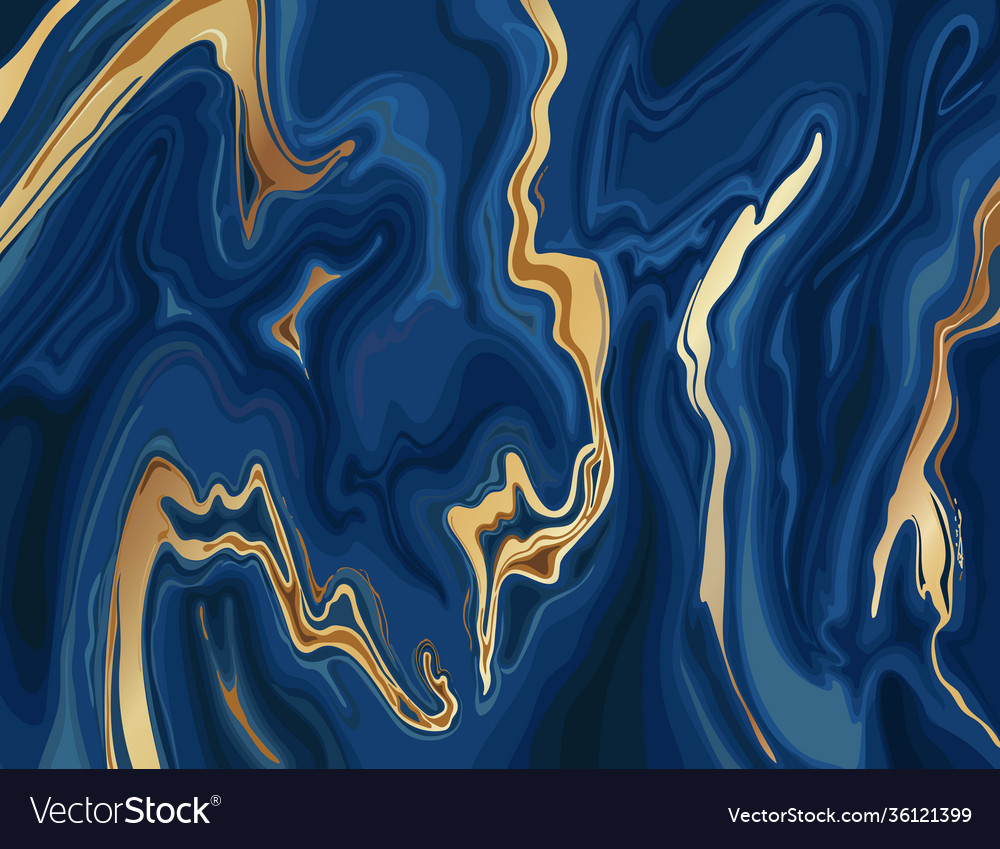 Blue And Gold Abstract Background