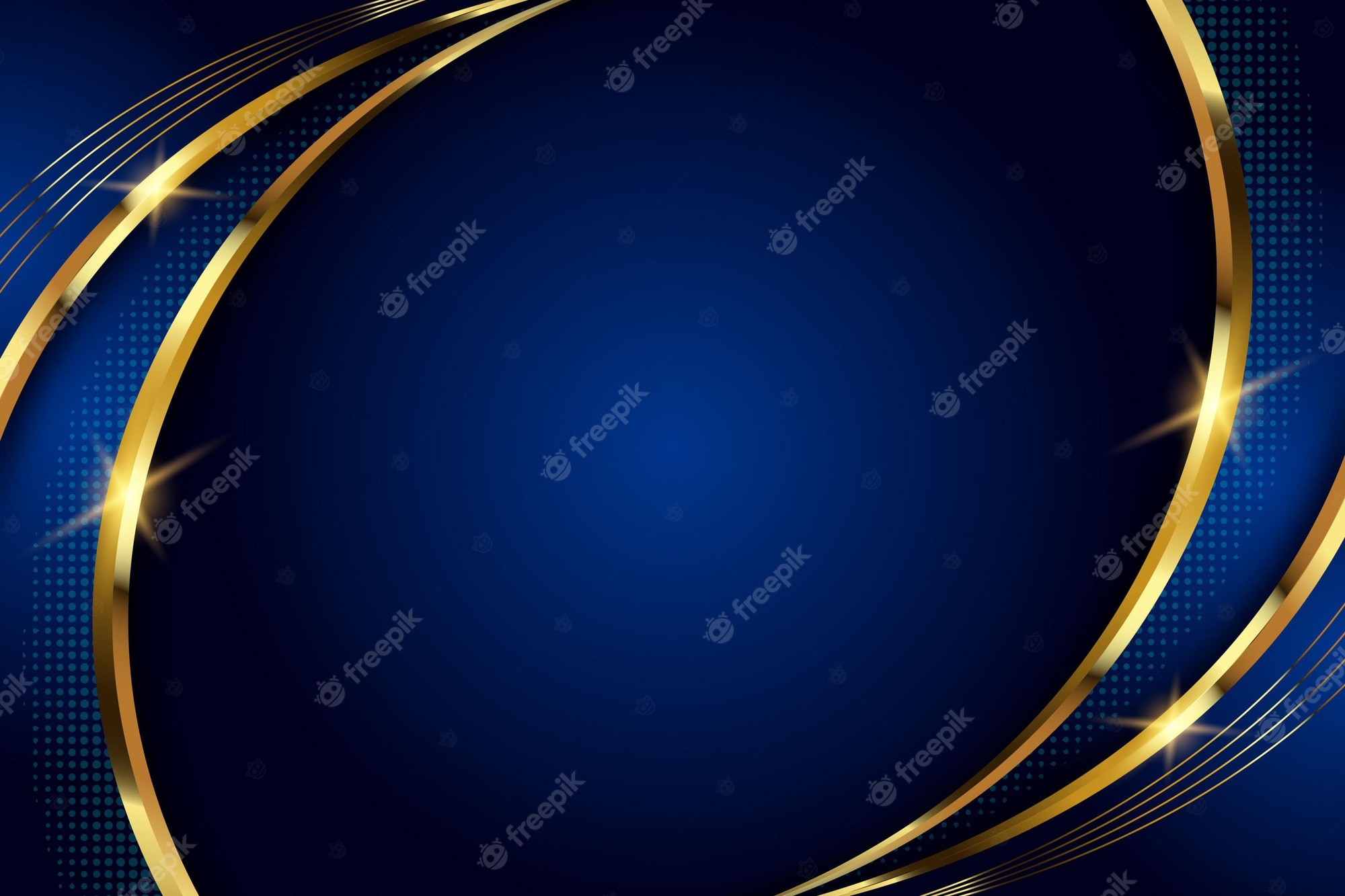 Blue And Gold Abstract Background