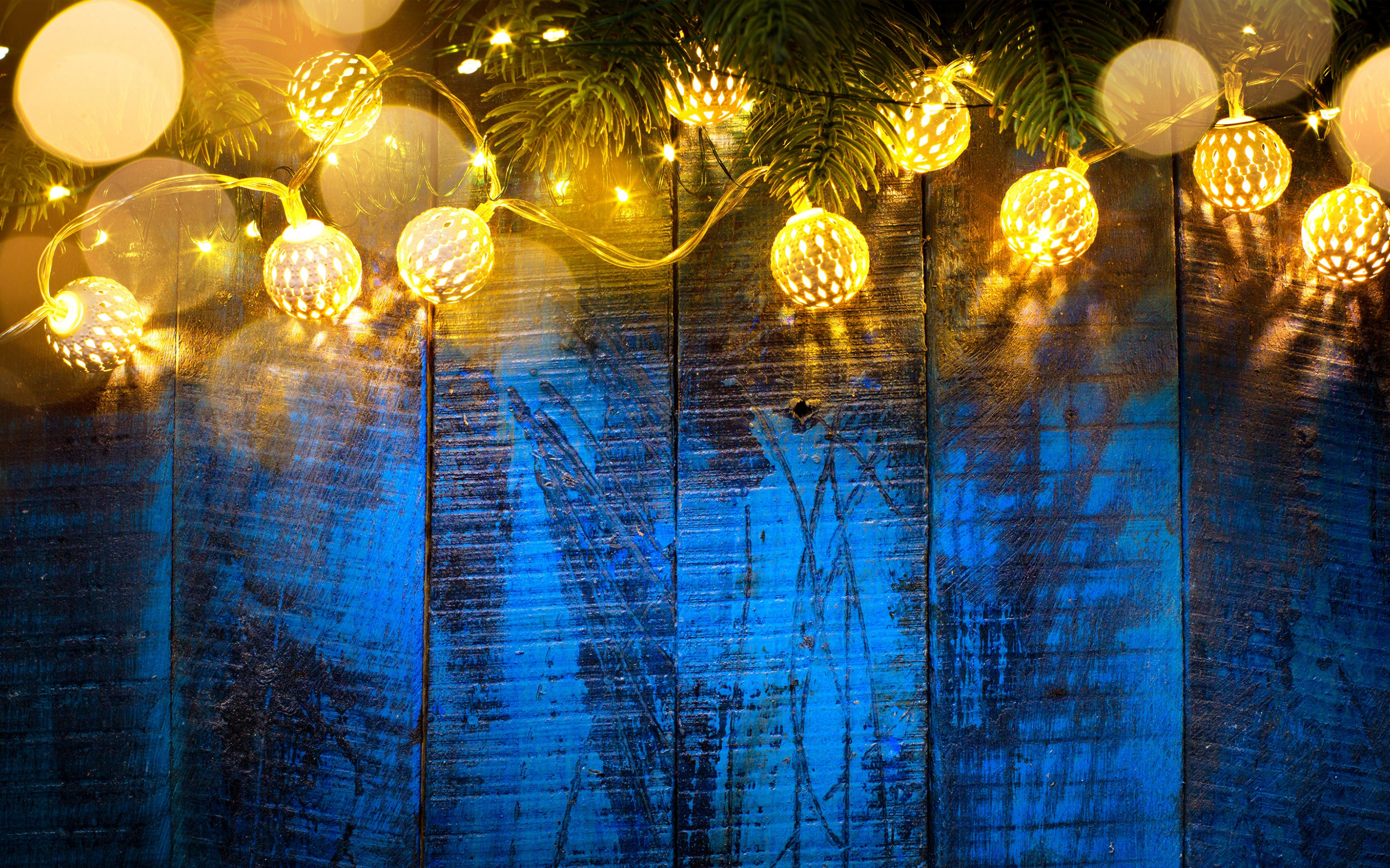 Blue And Gold Christmas Background