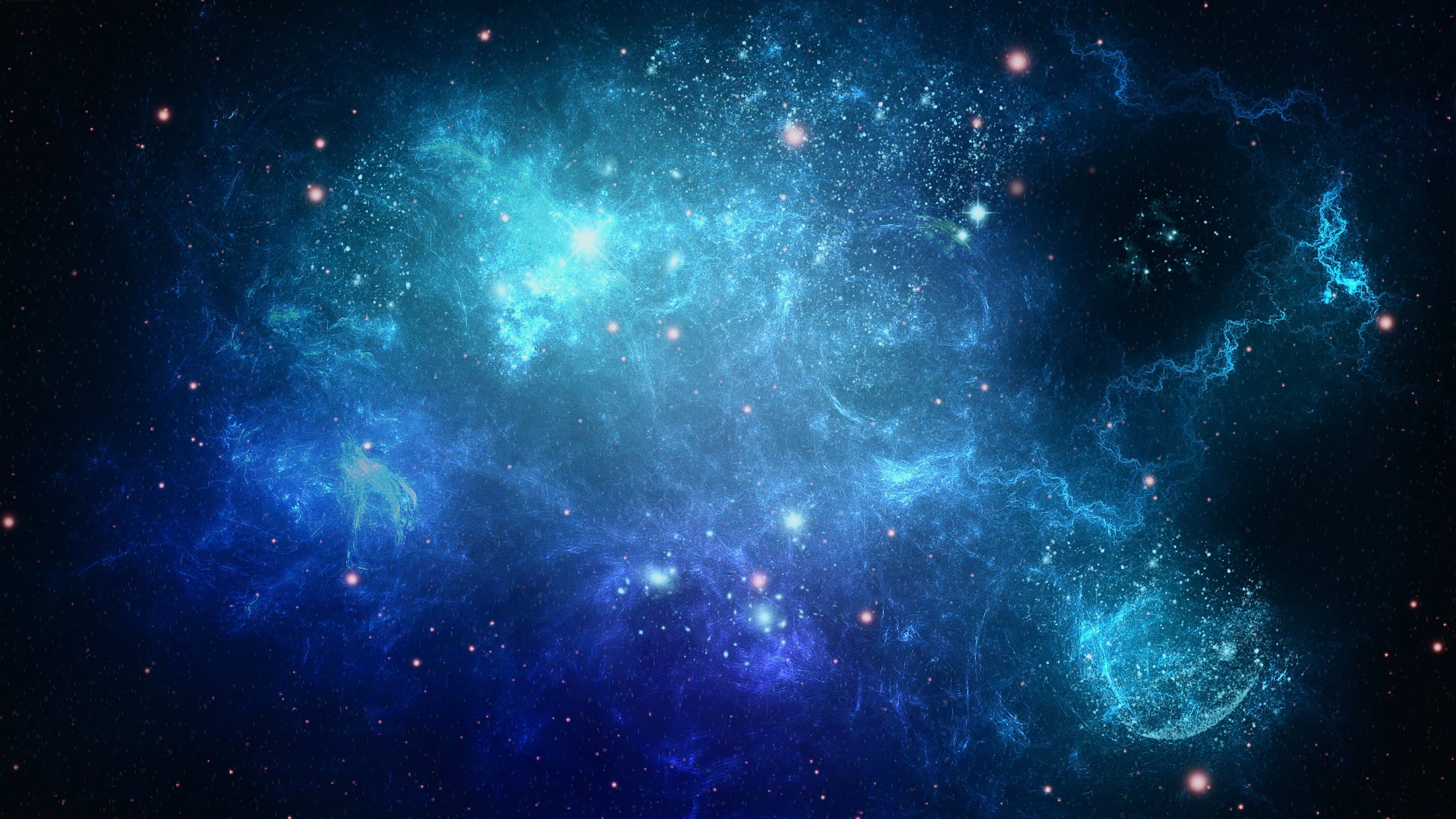 Blue And Green Galaxy Background